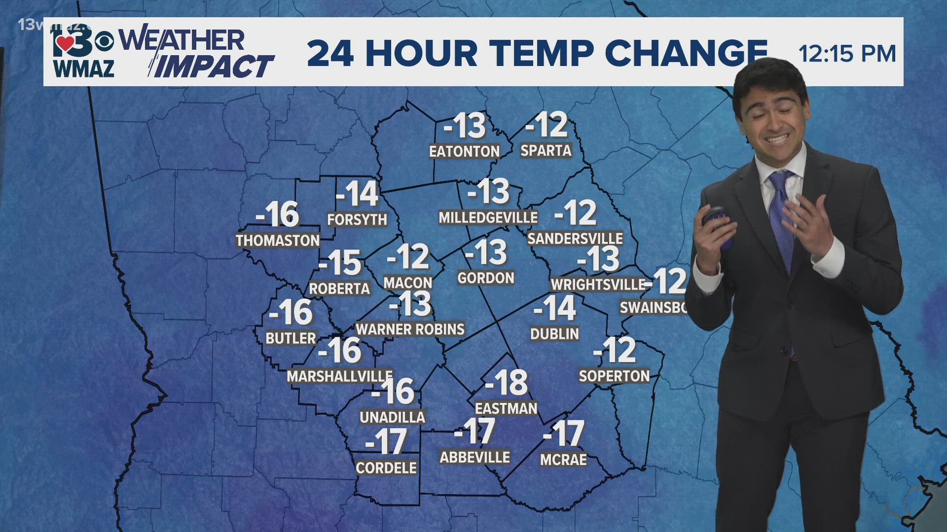 Experiencing a big cool down, with gusty winds present throughout the end of the week.