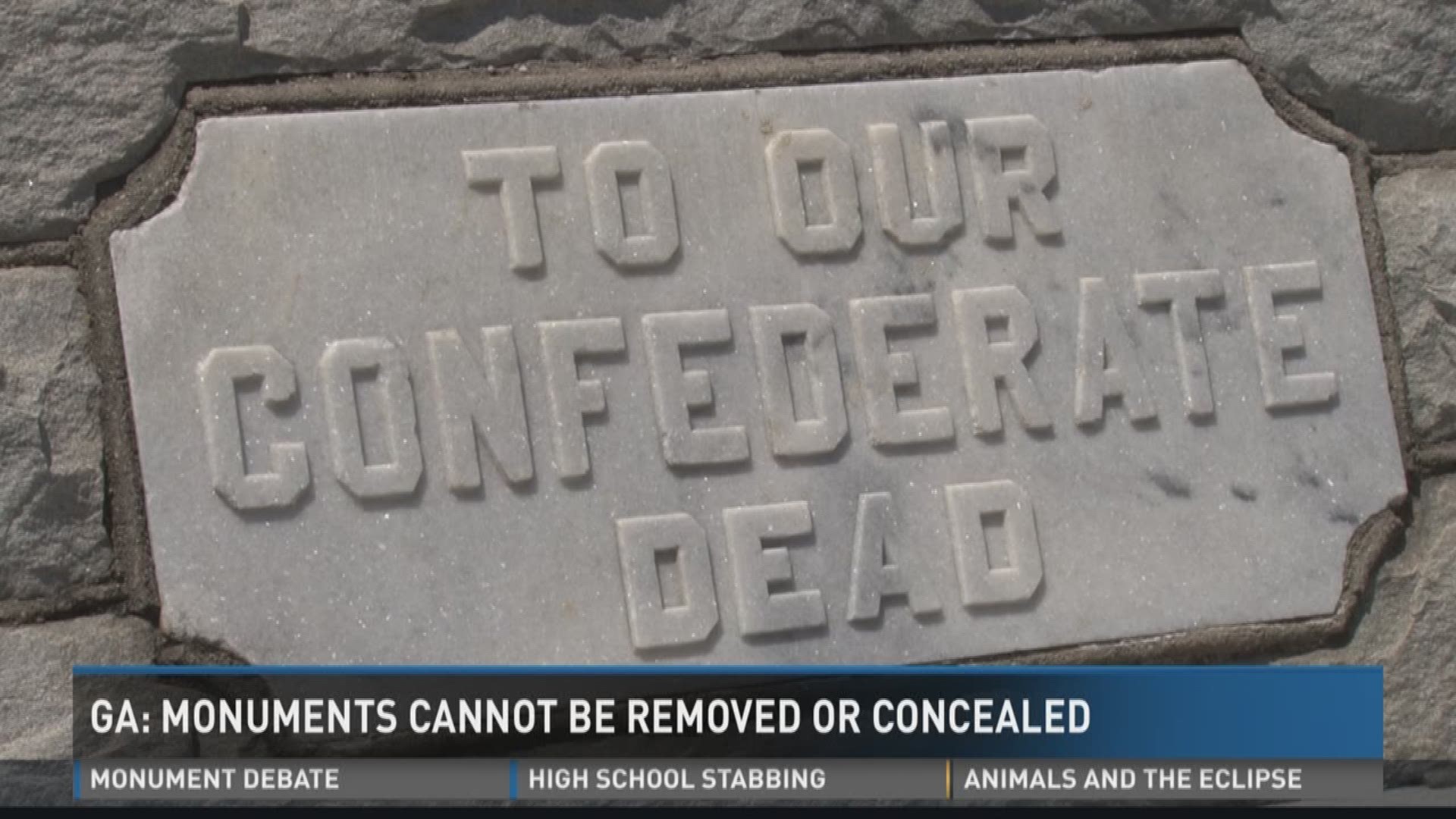 State says monuments can't be removed, concealed