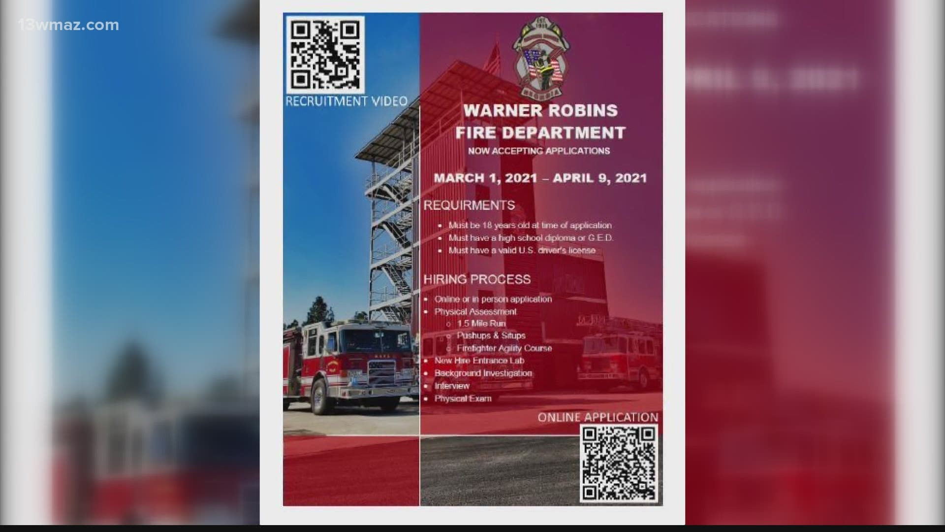 Now's your chance to become a firefighter in the International City