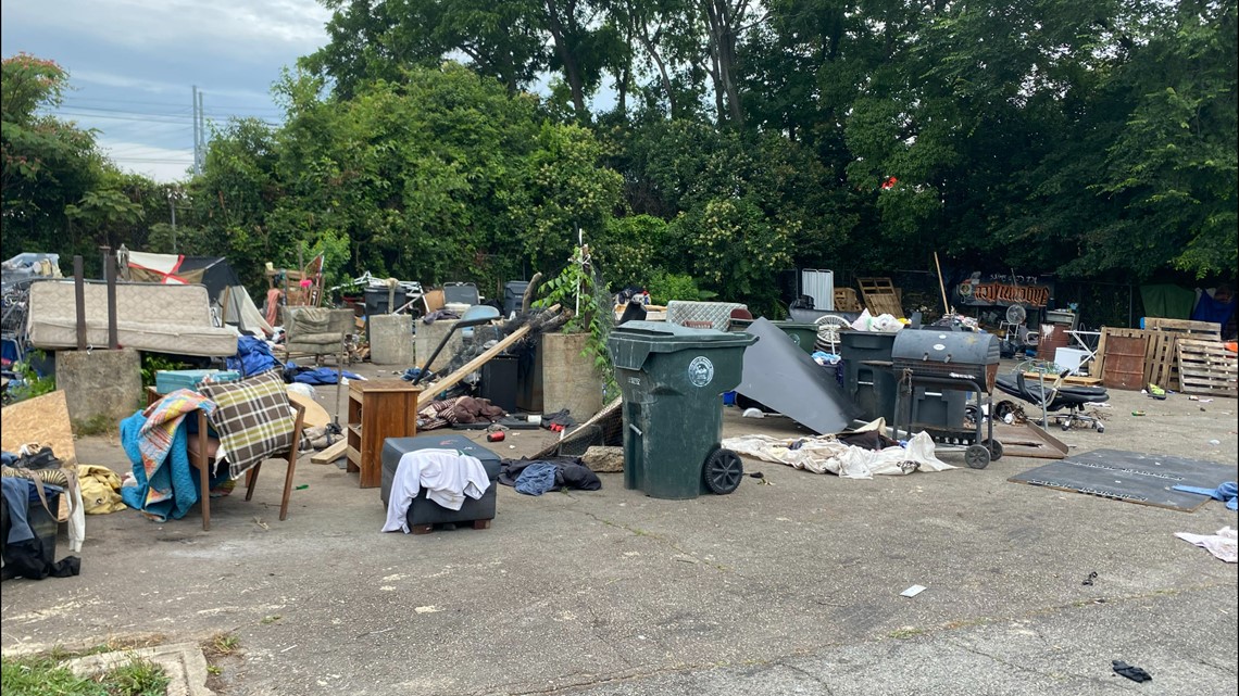 Bibb County clears out homeless camp near downtown Macon