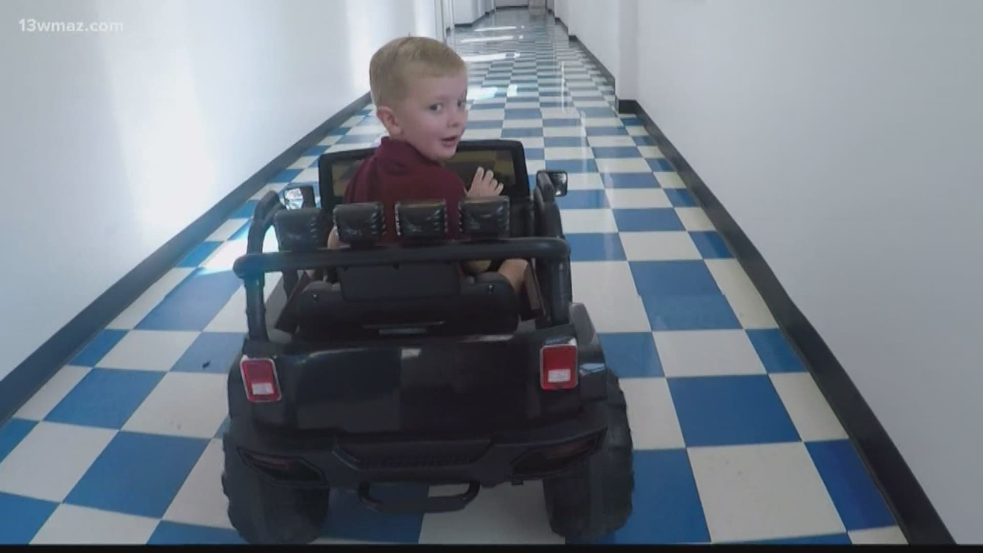 Toy cars roll in for patient transportation