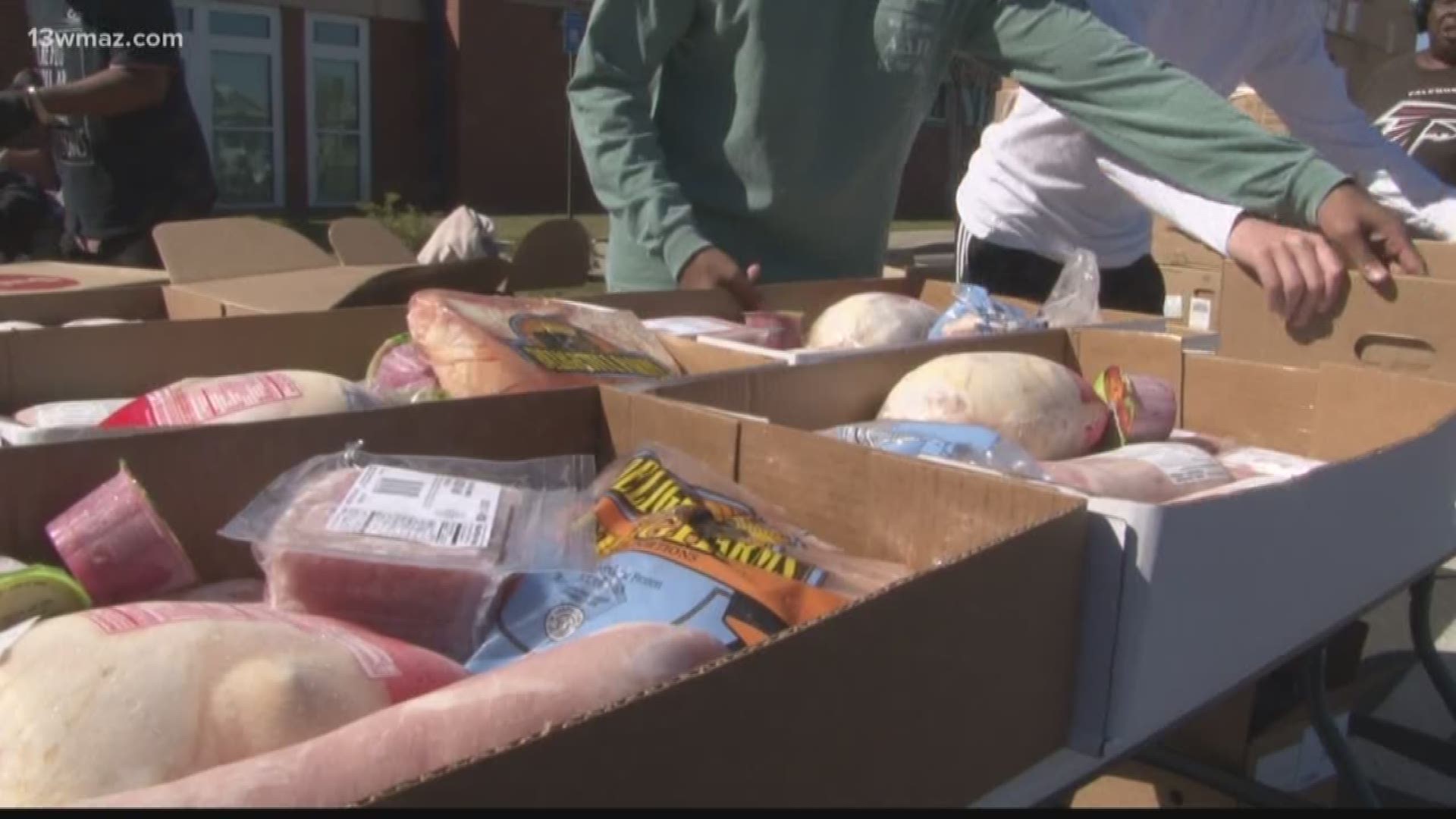 The Middle Georgia Community Food Bank partnered up with the Boys and Girls Club of Central Georgia and the Macon-Bibb Housing Authority to hand out food on Saturday. They'll be in Hawkinsville on Monday at Blessed Community on Woodrow Miller Drive at 11 a.m.