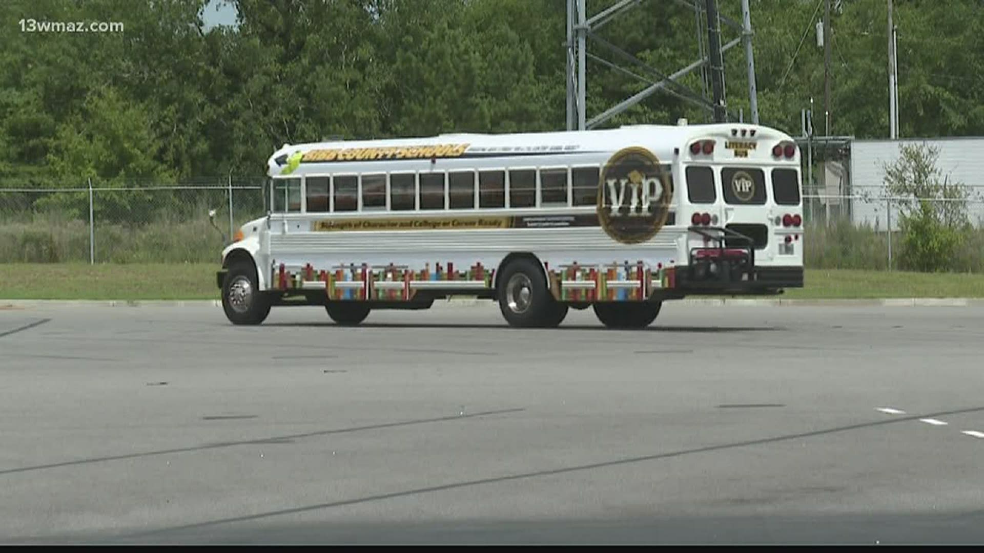 Bibb County Schools' VIP Literacy Bus is back on the road, but this time, it is out to hire bus drivers.