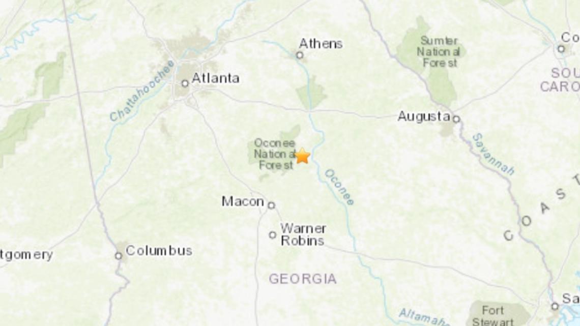 United States Geological Survey confirms earthquake near Eatonton ...