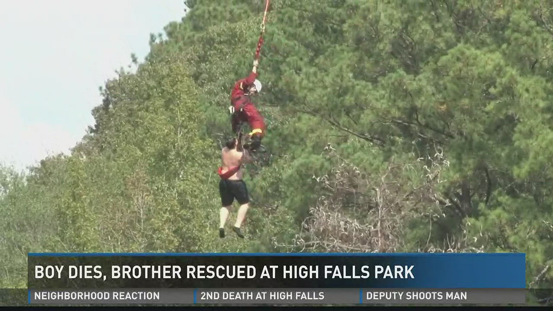 12-year-old dies at High Falls Park, his 17-year-old brother rescued by helicopter.