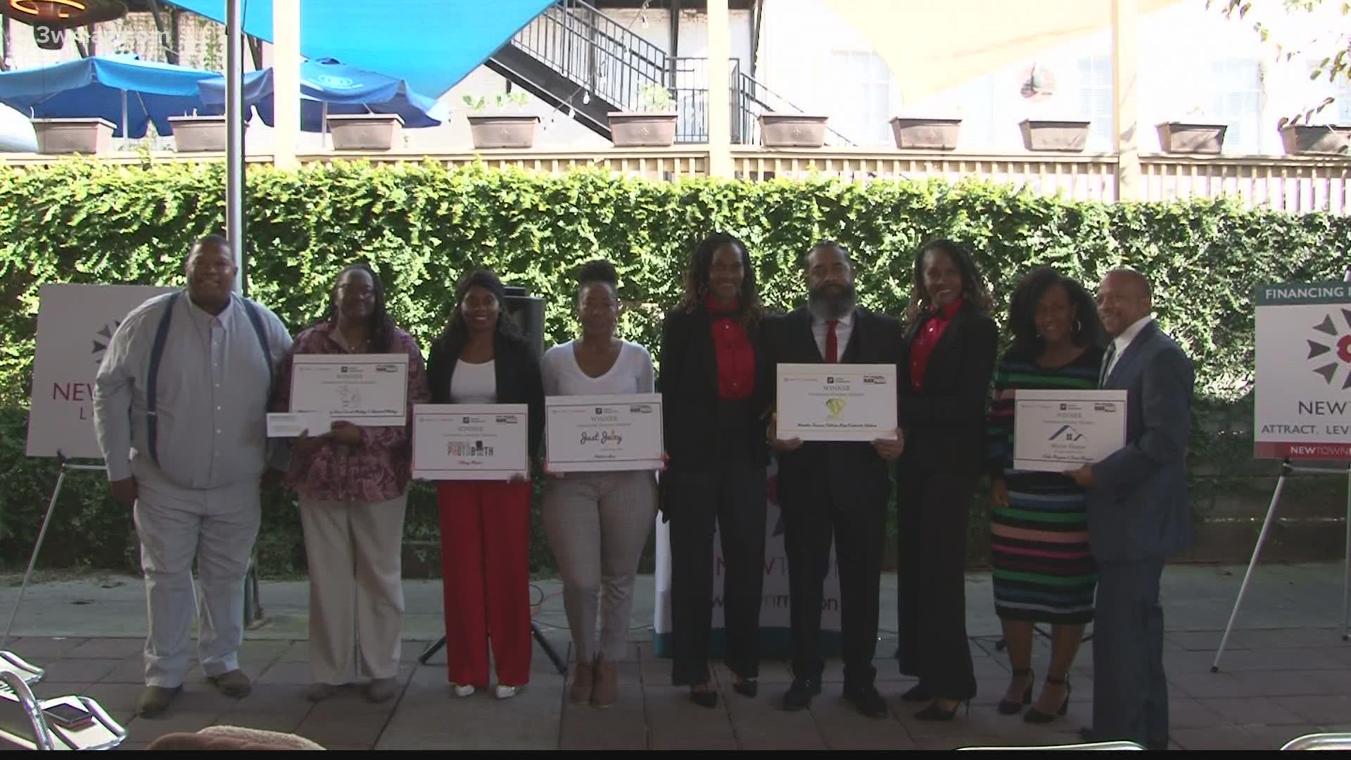 The five graduates were awarded $5,000 to help start up or expand their current businesses.
