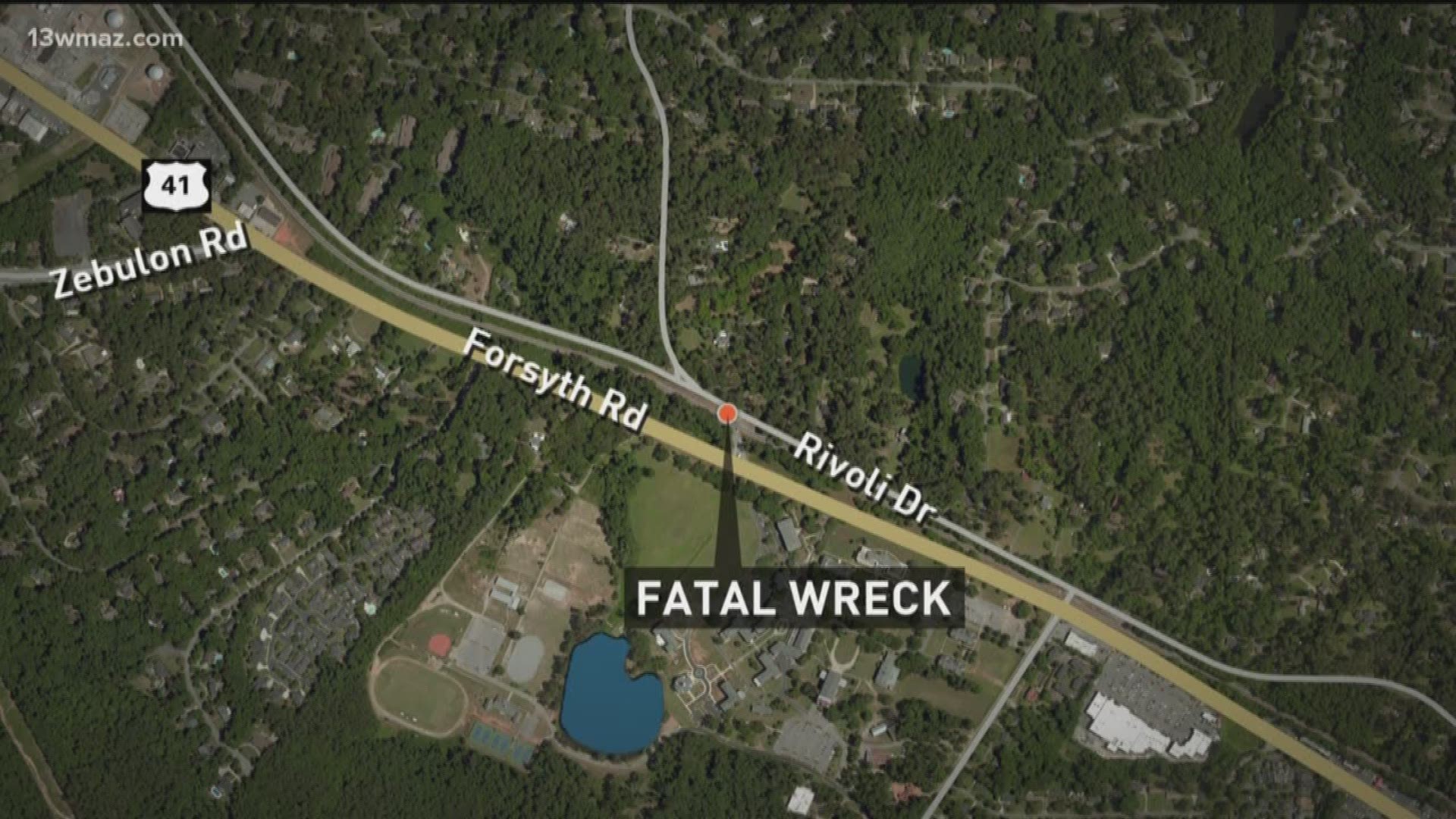 A 50-year-old Macon man drove off the road and later died from his injuries Friday morning