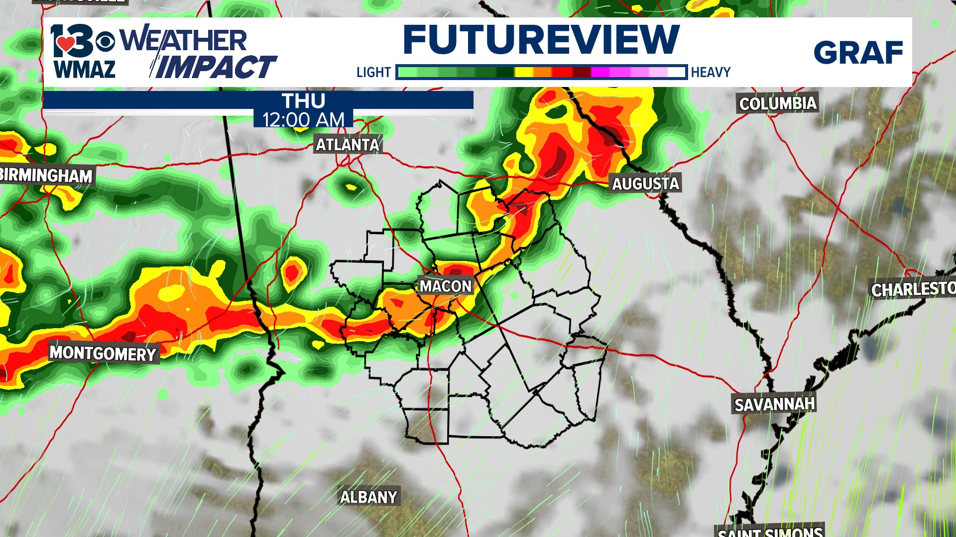 Weather Impact Alert | Heavy showers and storms will move in overnight ...