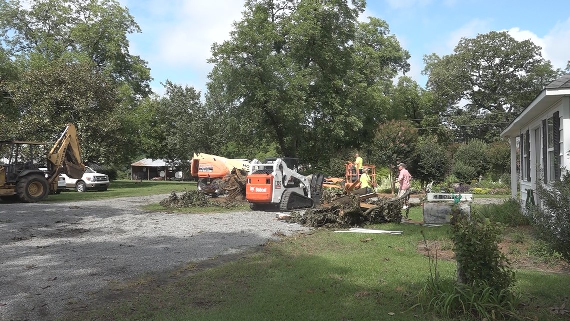 Macon farm owners staying positive after storms damage their home