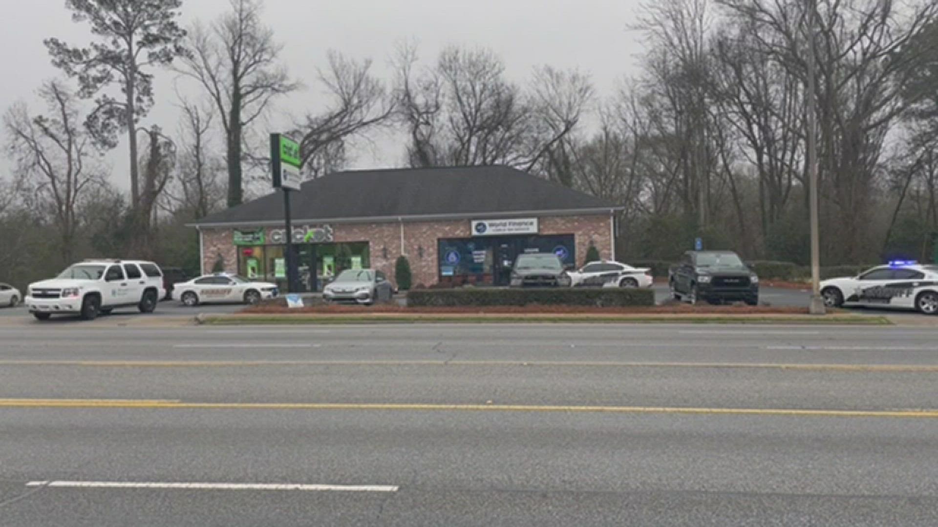 A person was shot in the leg at the Cricket Wireless on Gray Highway in Macon