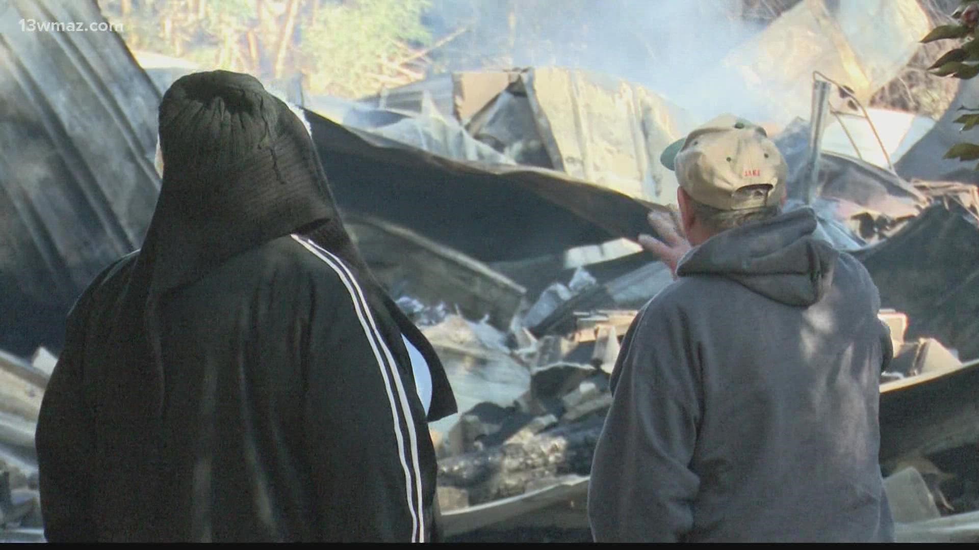 The homeowner watched her father build the house when she was a child. She lived in it for more than 50 years. No items were saved.