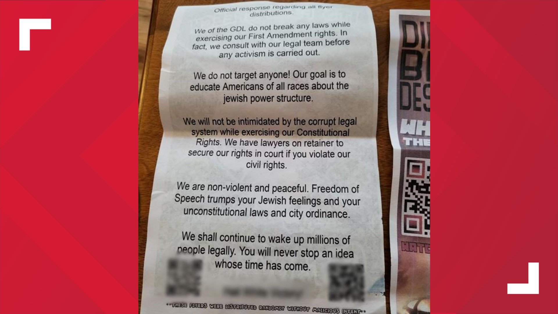 Anti-semitic flyers found in Florida neighborhood, Bibb County Sheriff’s Office investigating (13wmaz.com)