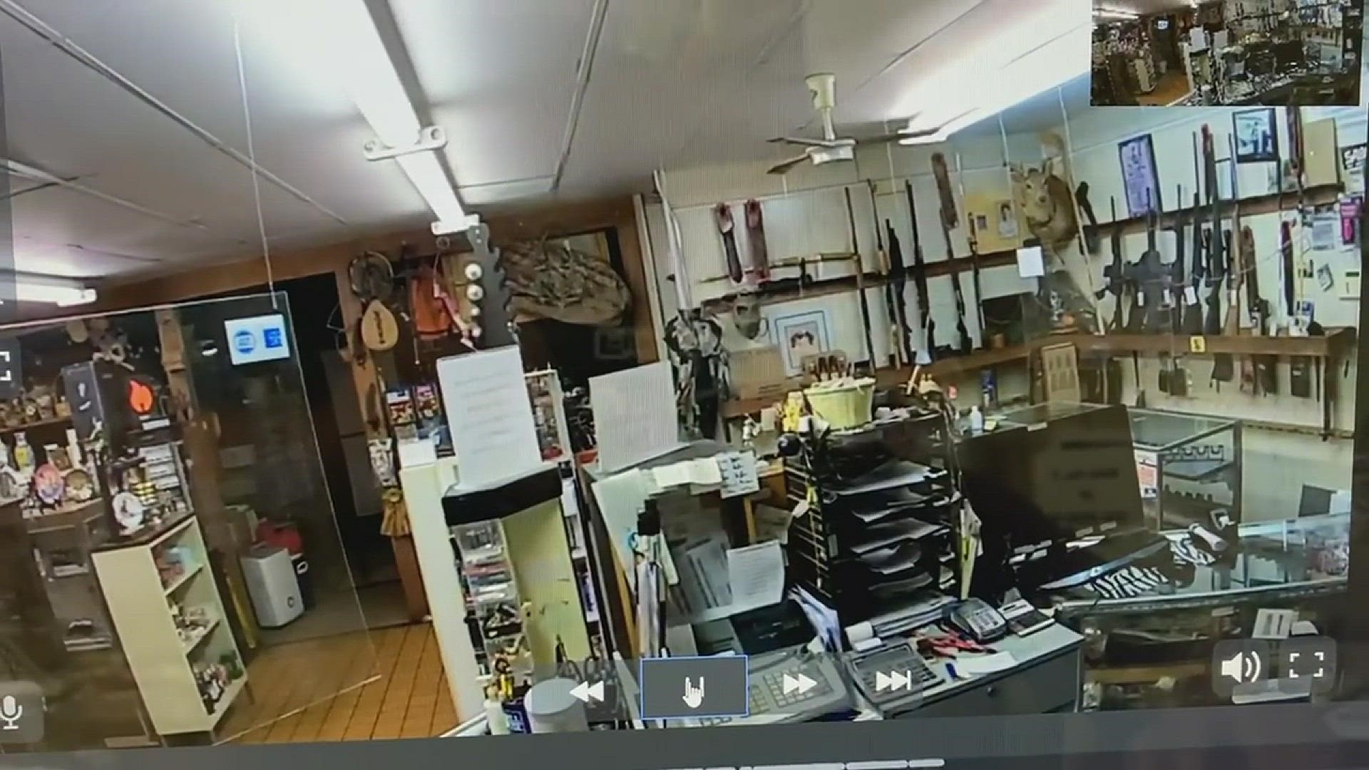 Surveillance footage from Milledgeville pawn shop burglary