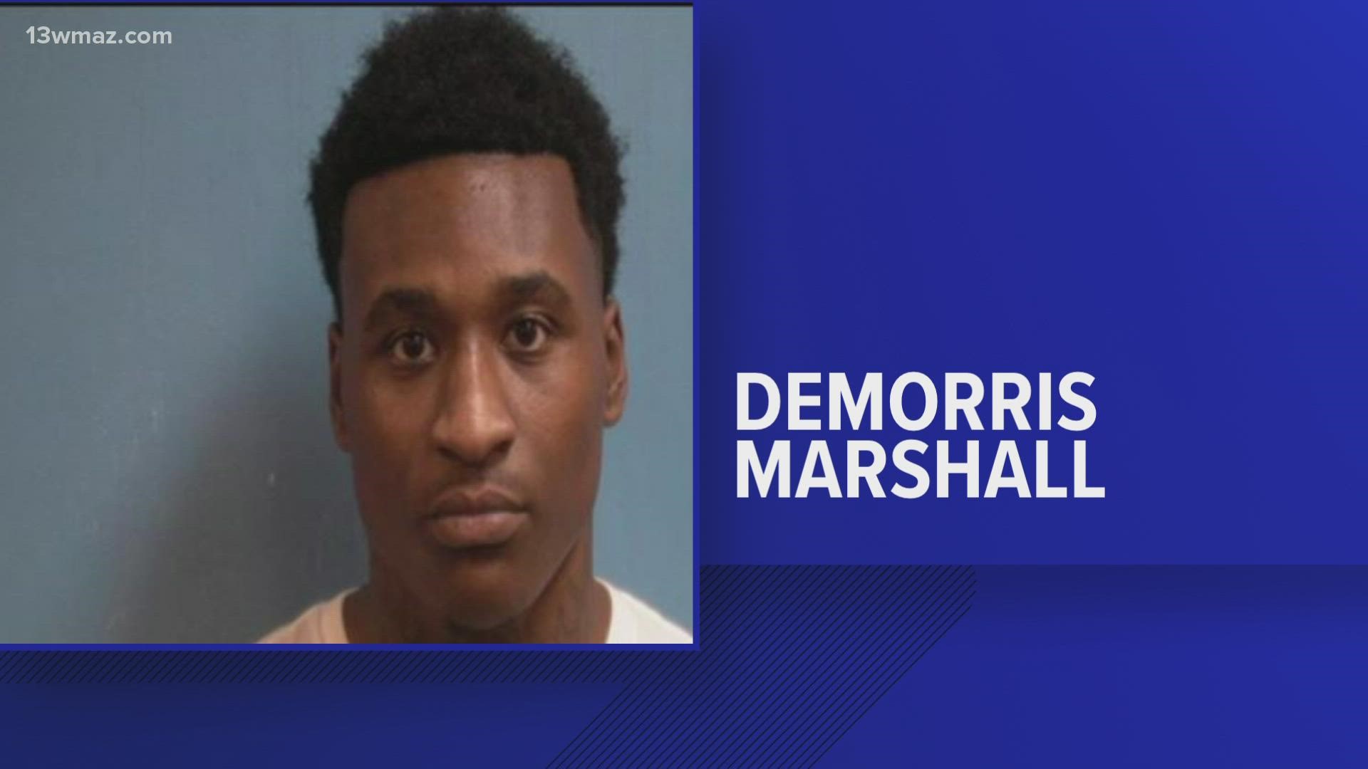 Demorris Sinjuin Marshall, 20, was arrested and charged with murder.