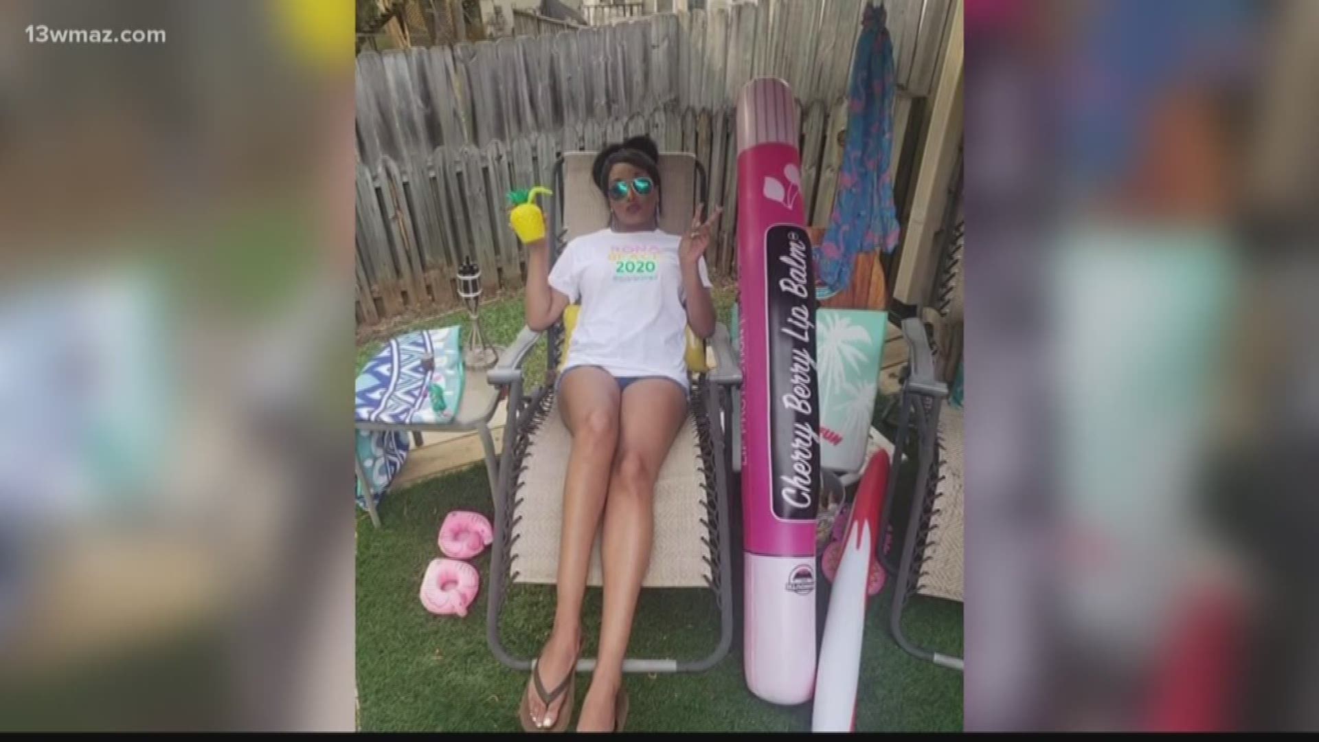 A lot of folks had to change their spring break vacations this year, but one Macon couple decided if they couldn't go to the beach, they'd bring it to their home.