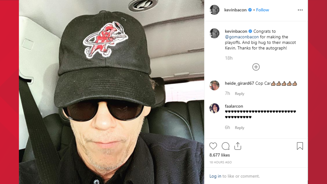 Yes, you did see Kevin Bacon wearing a Macon Bacon hat on Instagram