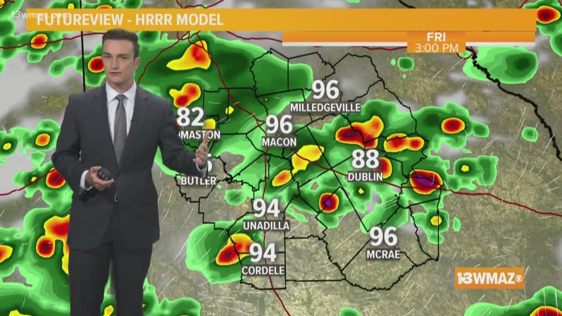 Another round of scattered storms for Friday afternoon and evening