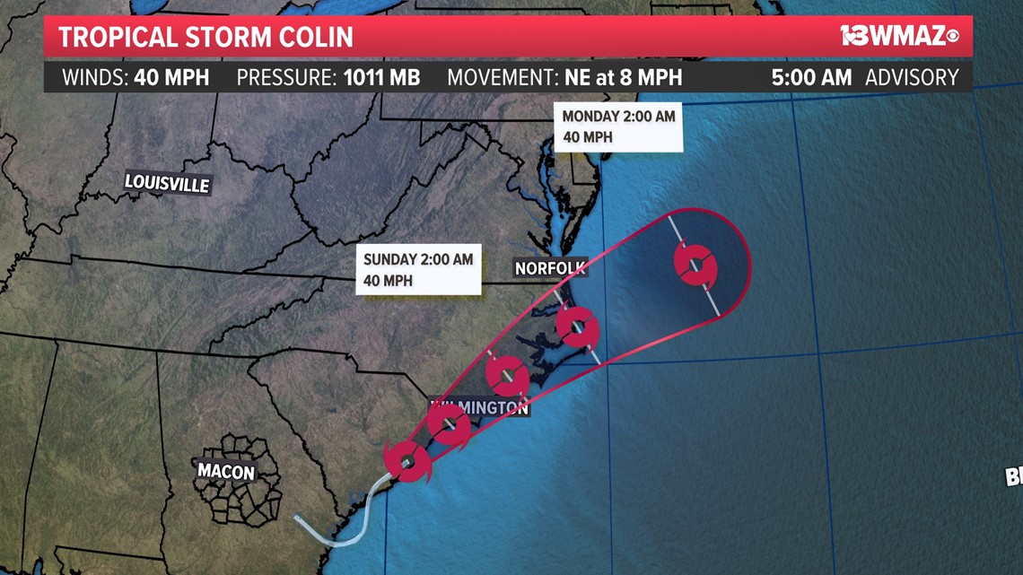 Tropical Storm Colin forms on South Carolina coastline - Vimarsana News