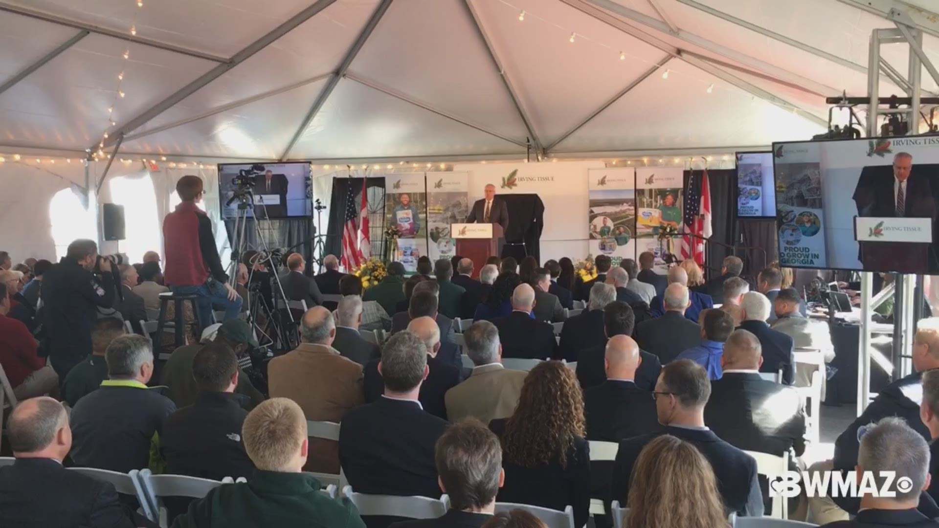 J.D. Irving, a tissue-paper plant, had their grand opening Wednesday in Macon. It's located off Allen Road and is set to bring 200 jobs.
