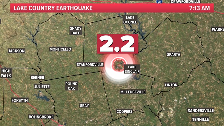 Magnitude 2.2 earthquake in Putnam County shakes Lake Country Friday morning