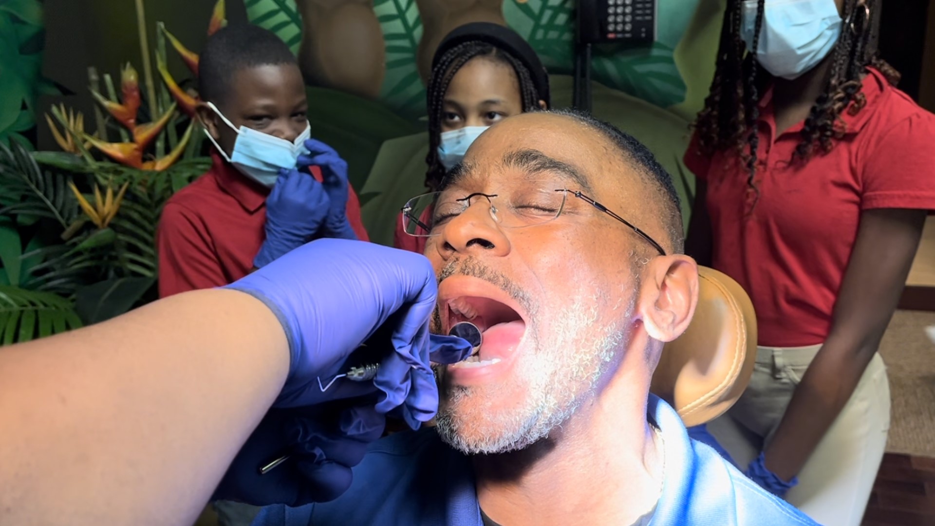 Kids got to handle tools and overcome their fears of the dentist's office.
