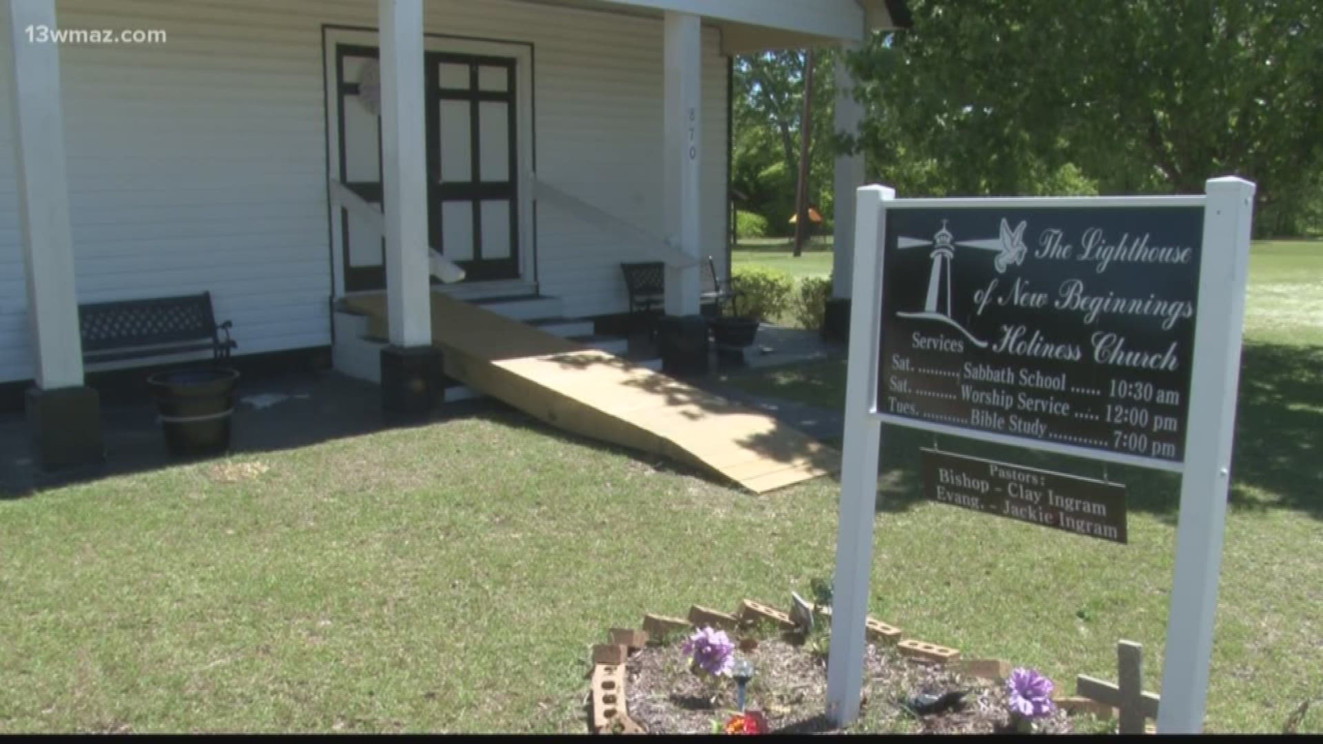 Earlier this week, lightning struck Lighthouse of New Beginnings Holiness Church in Bleckley County, causing it to catch fire. But it didn't stop them from celebrating Easter weekend.