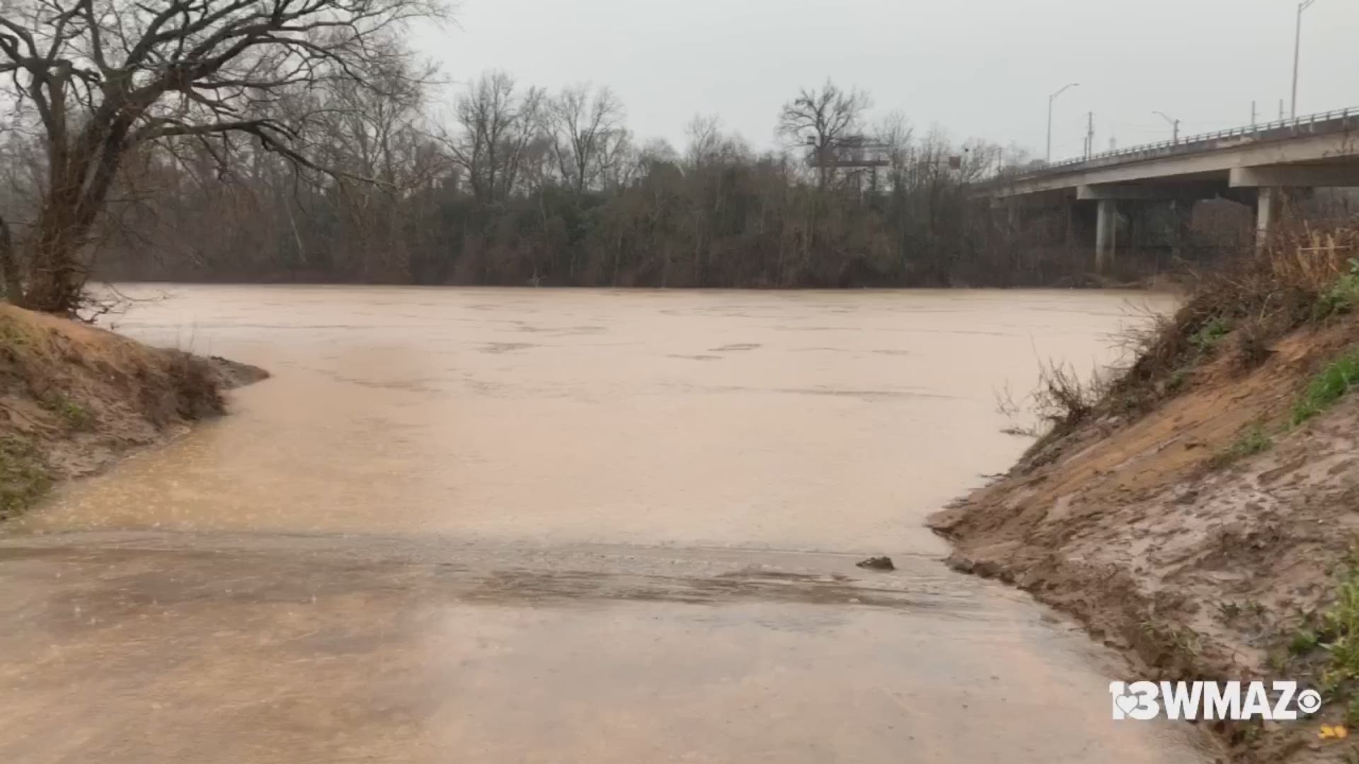 As strong storms blew through Macon Thursday, dumping rain and bringing strong winds.