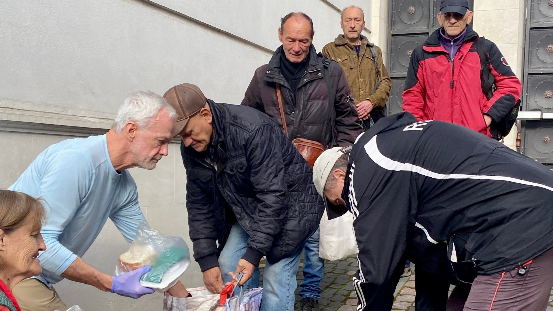 Hundreds of volunteers traveled hours to help Ukrainians by serving them a hot meal, giving them clean clothes, and providing resources and support.