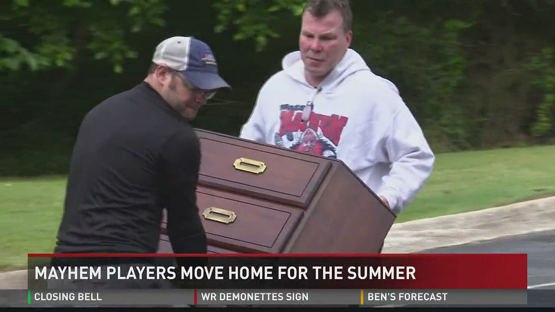 Mayhem players move home for the summer