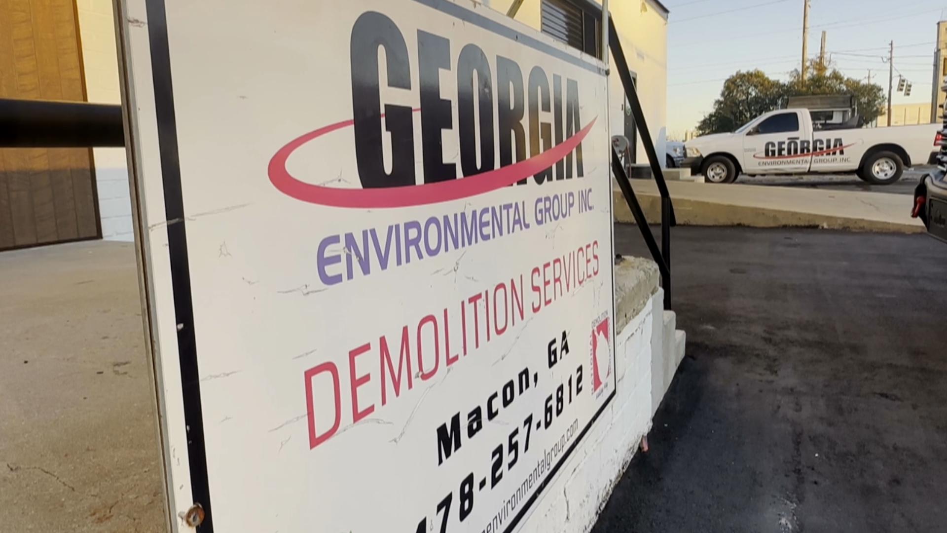 Georgia Environmental Group president Casey Bullington says debris removal will be complete by the end of this week.