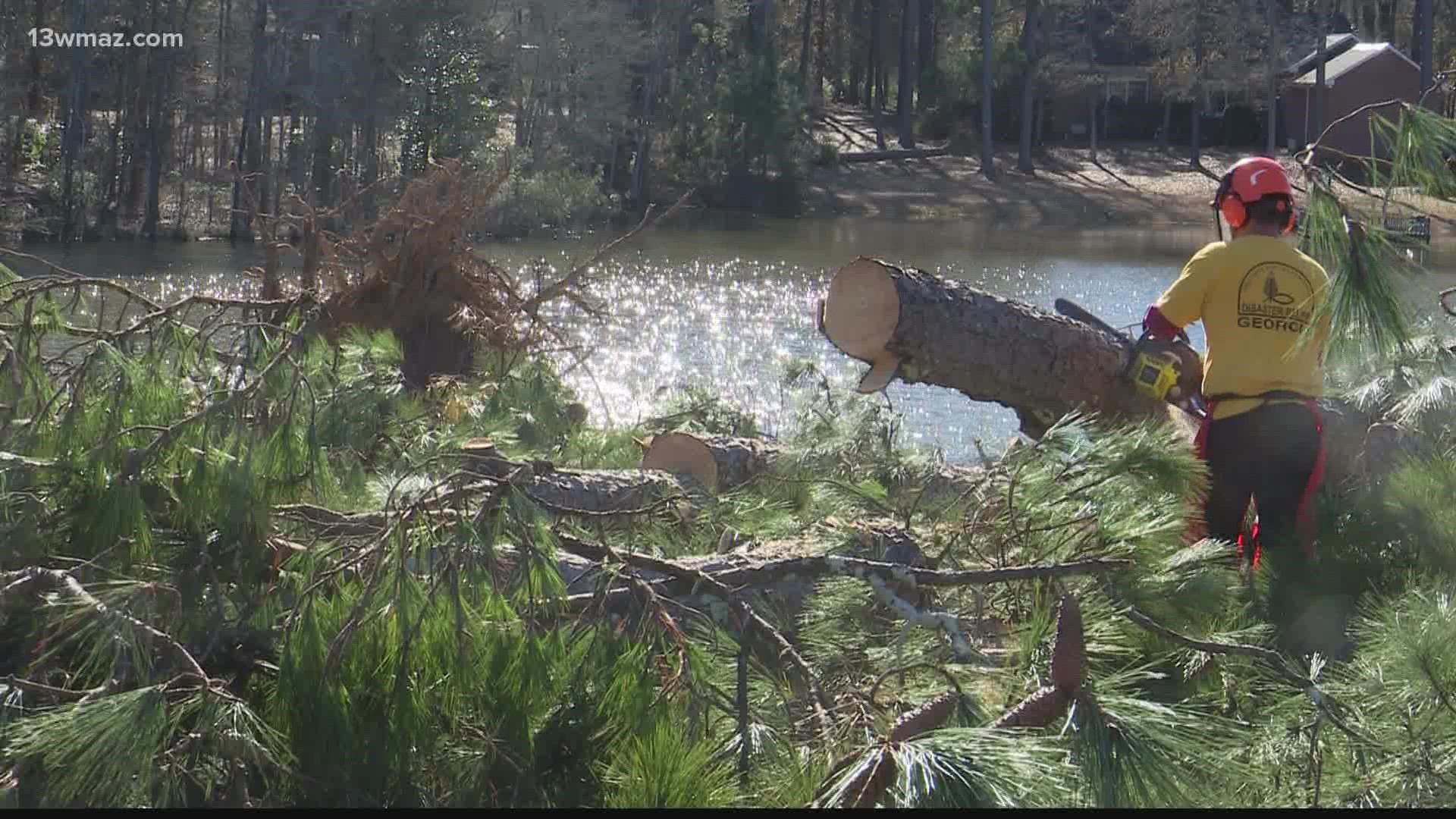 Powerful and angry winds pummeled a small portion of Washington County Wednesday morning.