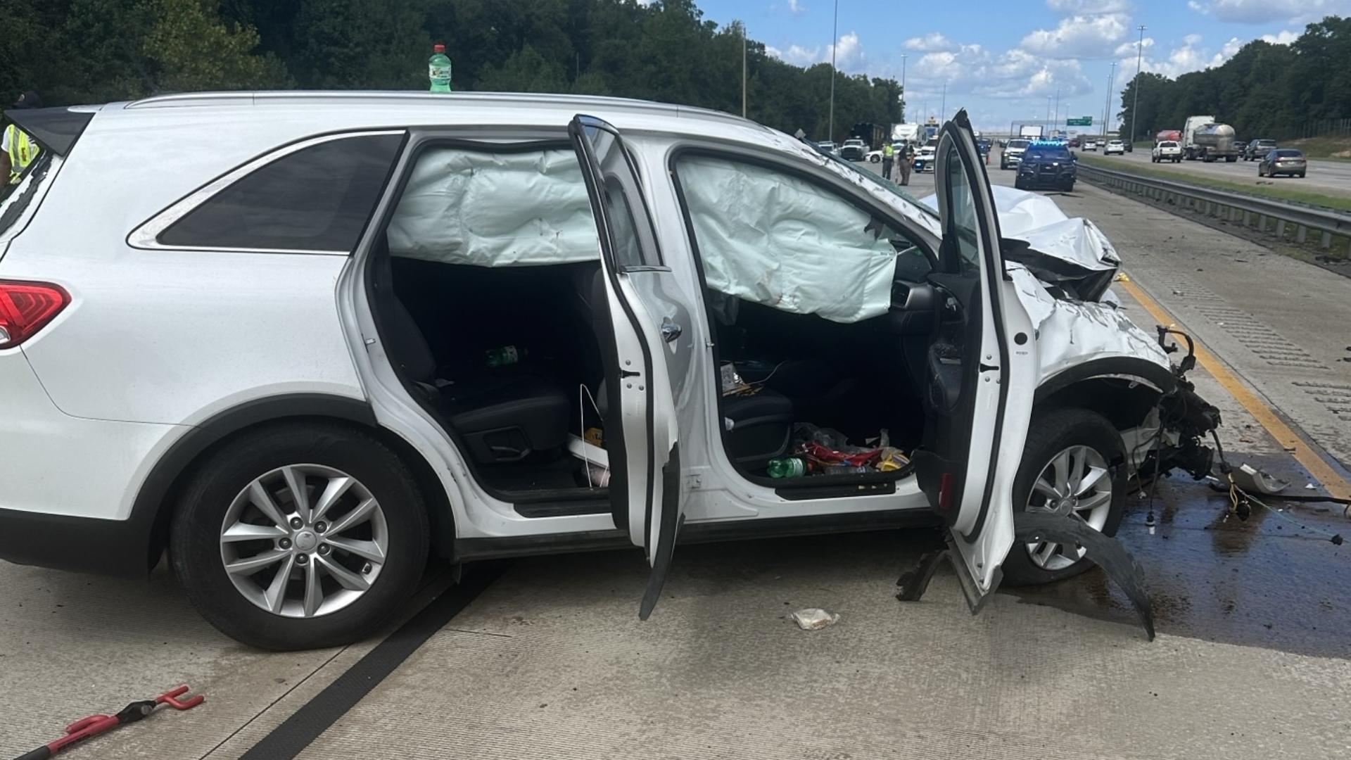 The crash happened around 1:30 p.m., according to Georgia 511.