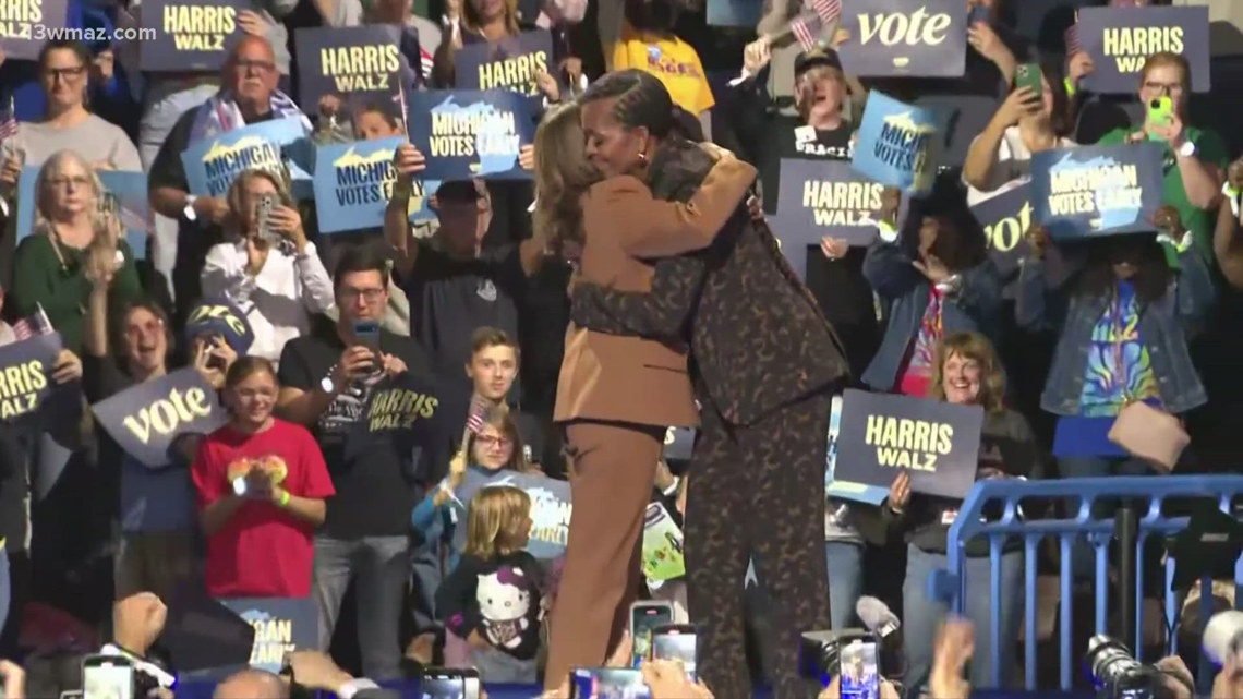 Michelle Obama rallies with Harris in Michigan, as Trump rallies in the ...