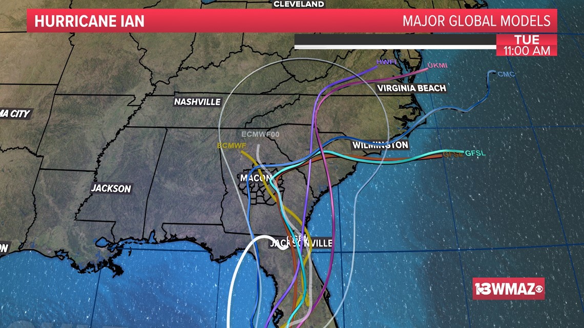 Hurricane Tracker Spaghetti Models Ian