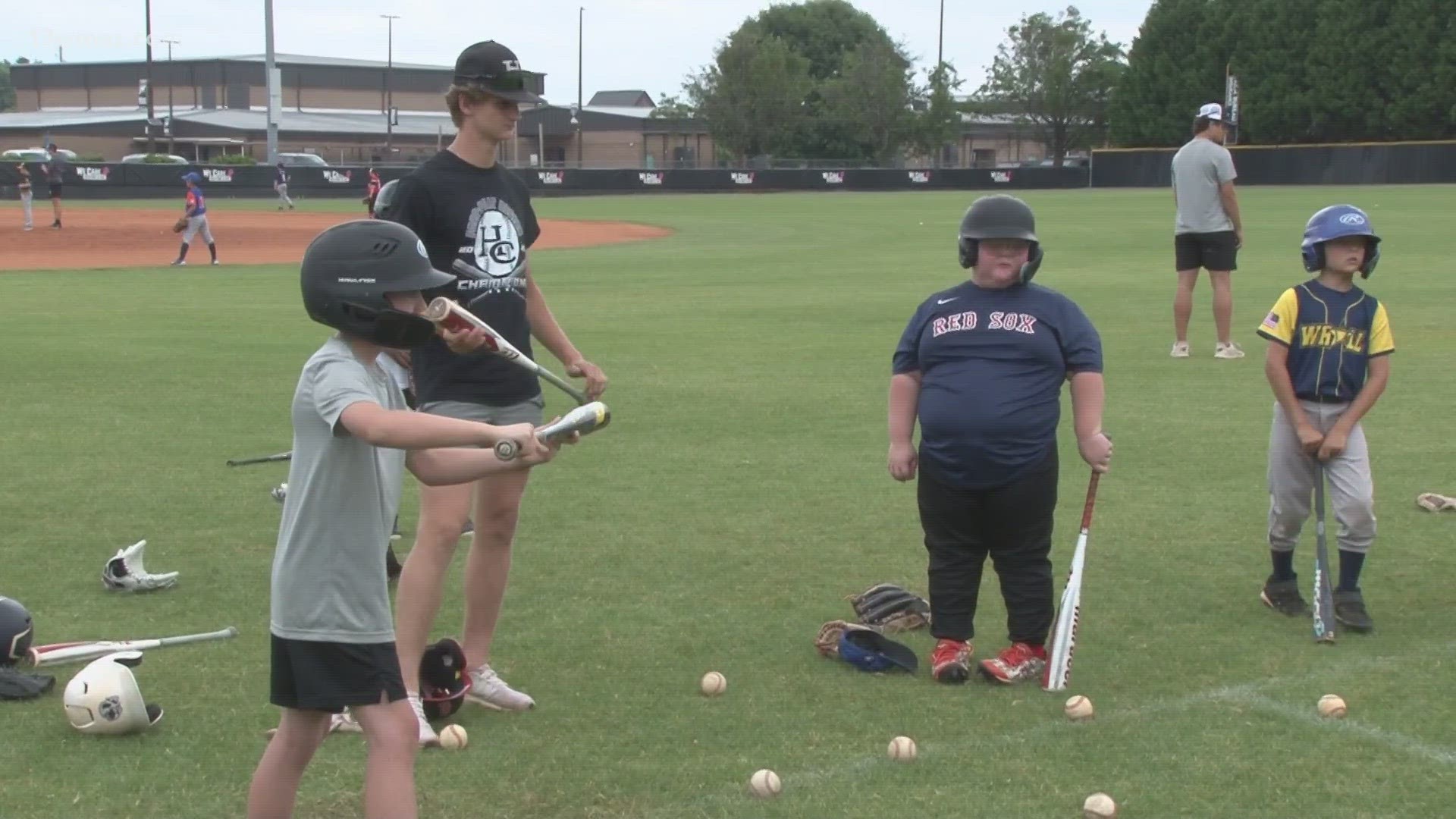 Head Coach Matt Hopkins and the Diamond Bears are hosting their three-day baseball skills camp to more than 50 little leaguers just starting to learn the game