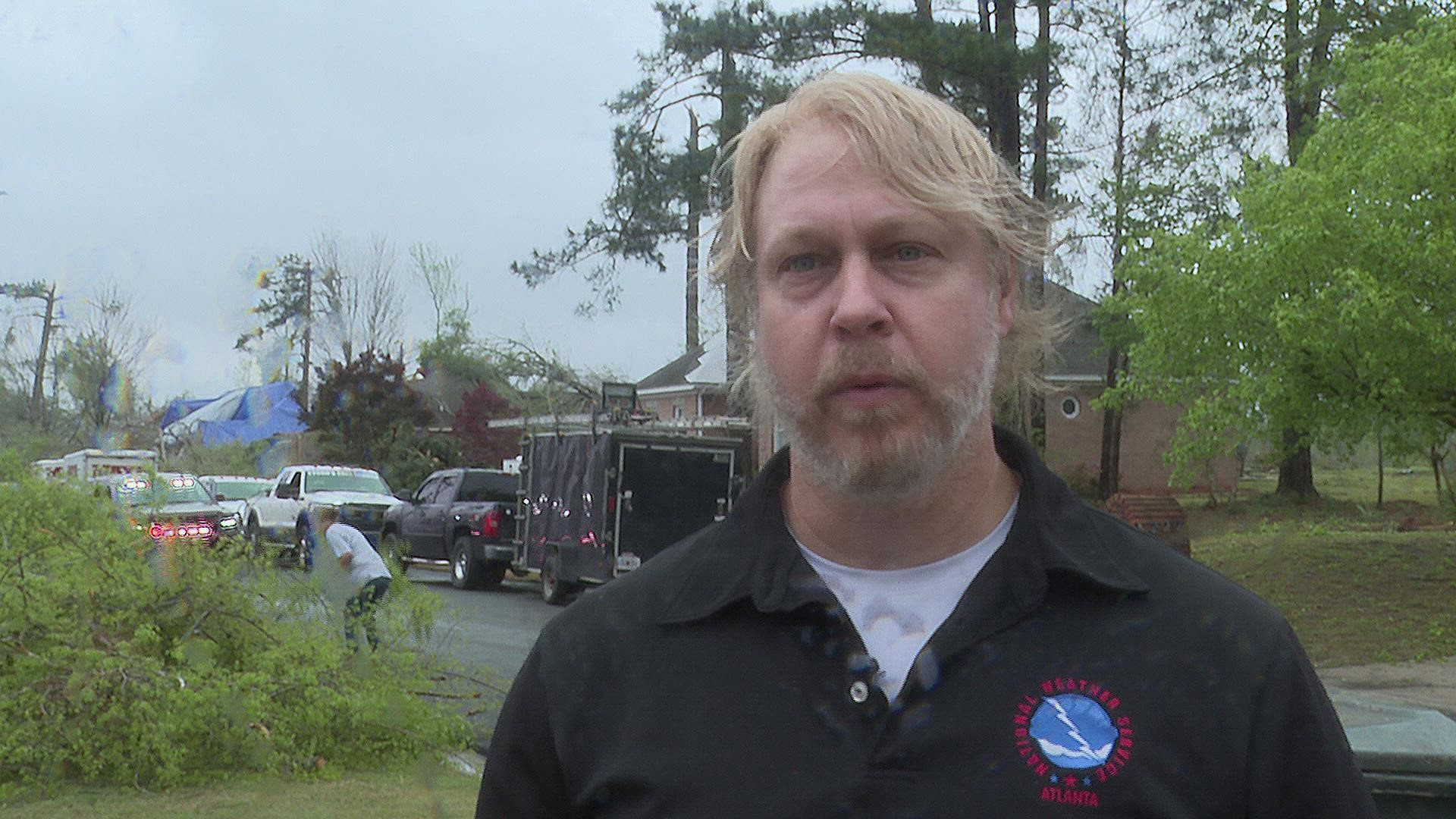 NWS Peachtree City Meteorologist-in-Charge Keith Stellman confirms Bonaire tornado.