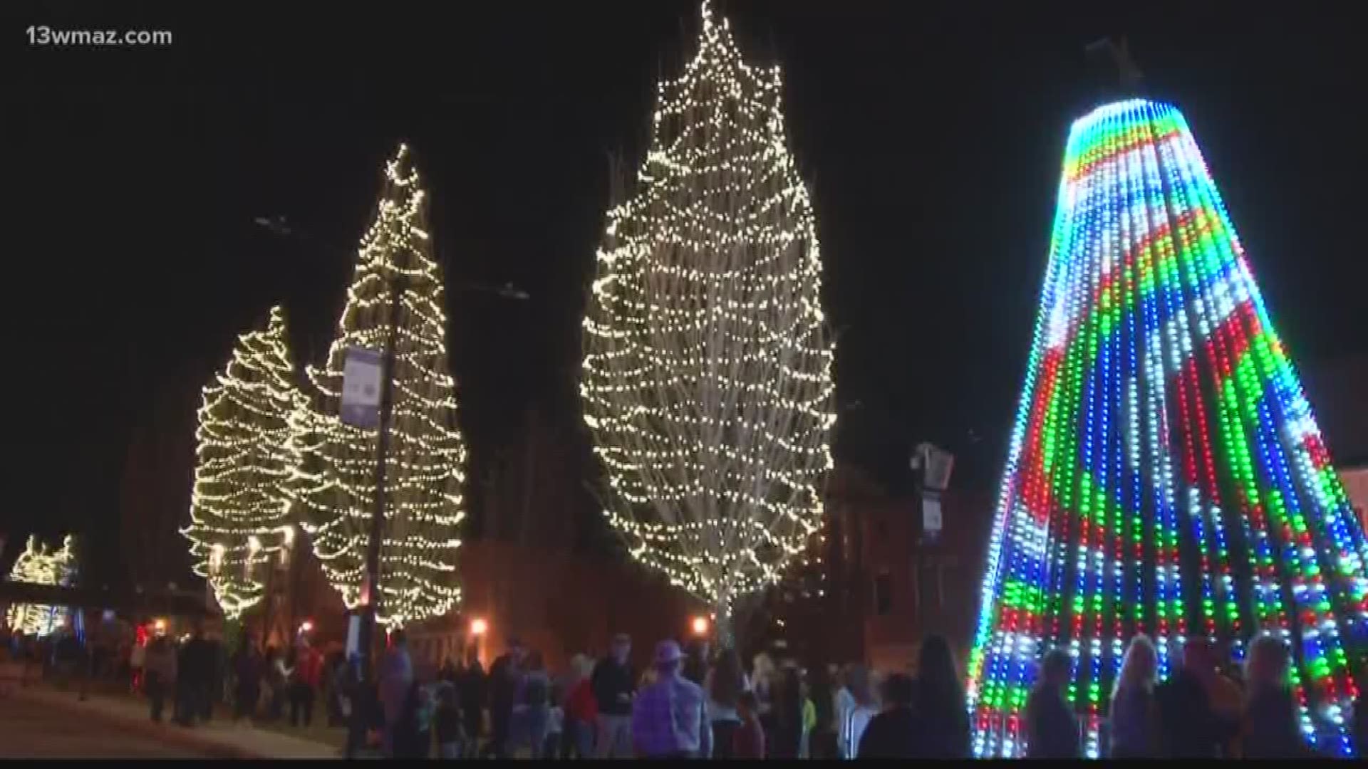 The countdown to Christmas began in downtown Macon Friday. The Christmas lights are shining brightly at the kick off of the lights extravaganza.
