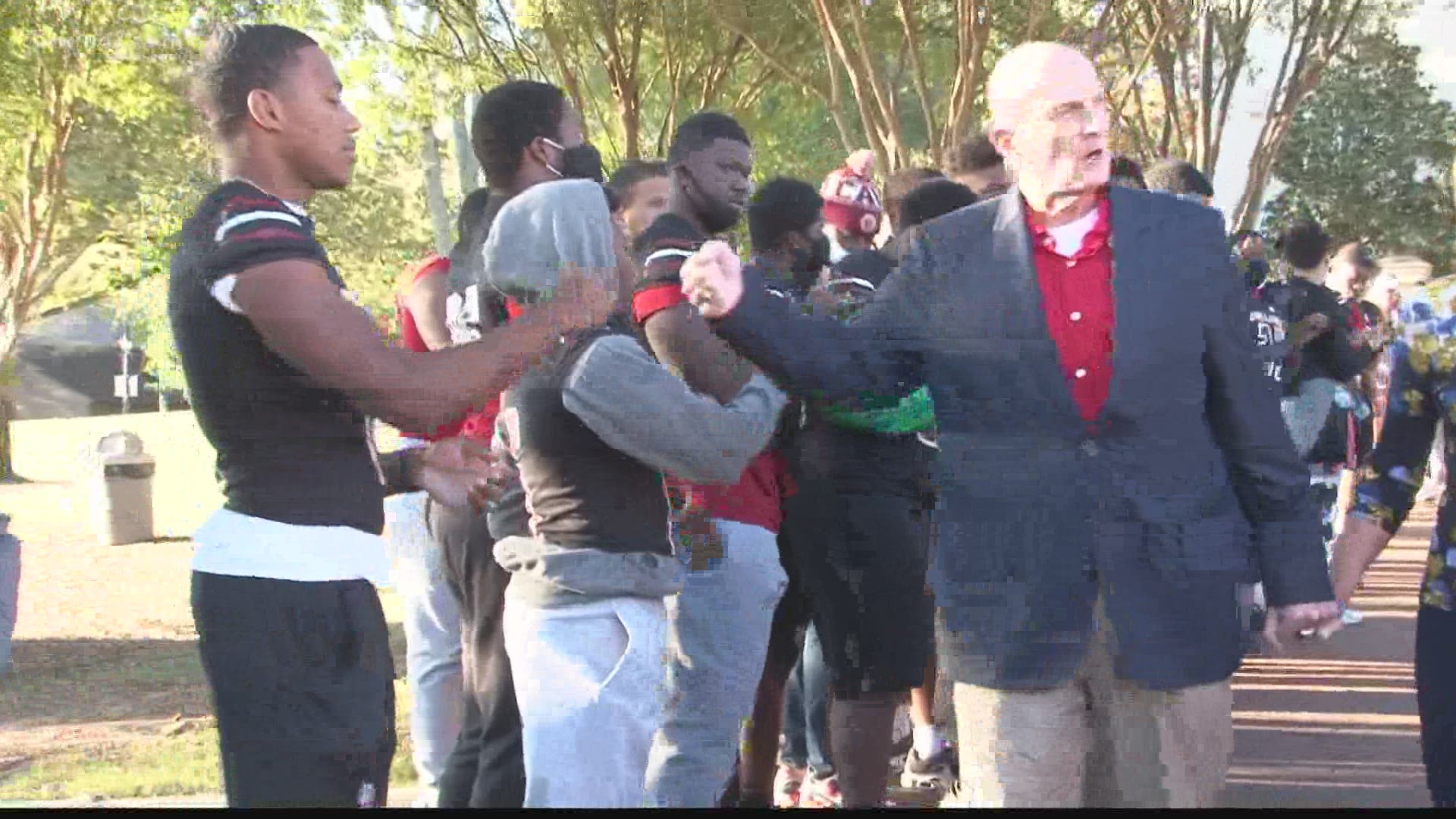 It was a bittersweet day in Milledgeville as the Georgia Military College campus said goodbye to longtime athletic director and football coach Bert Williams.