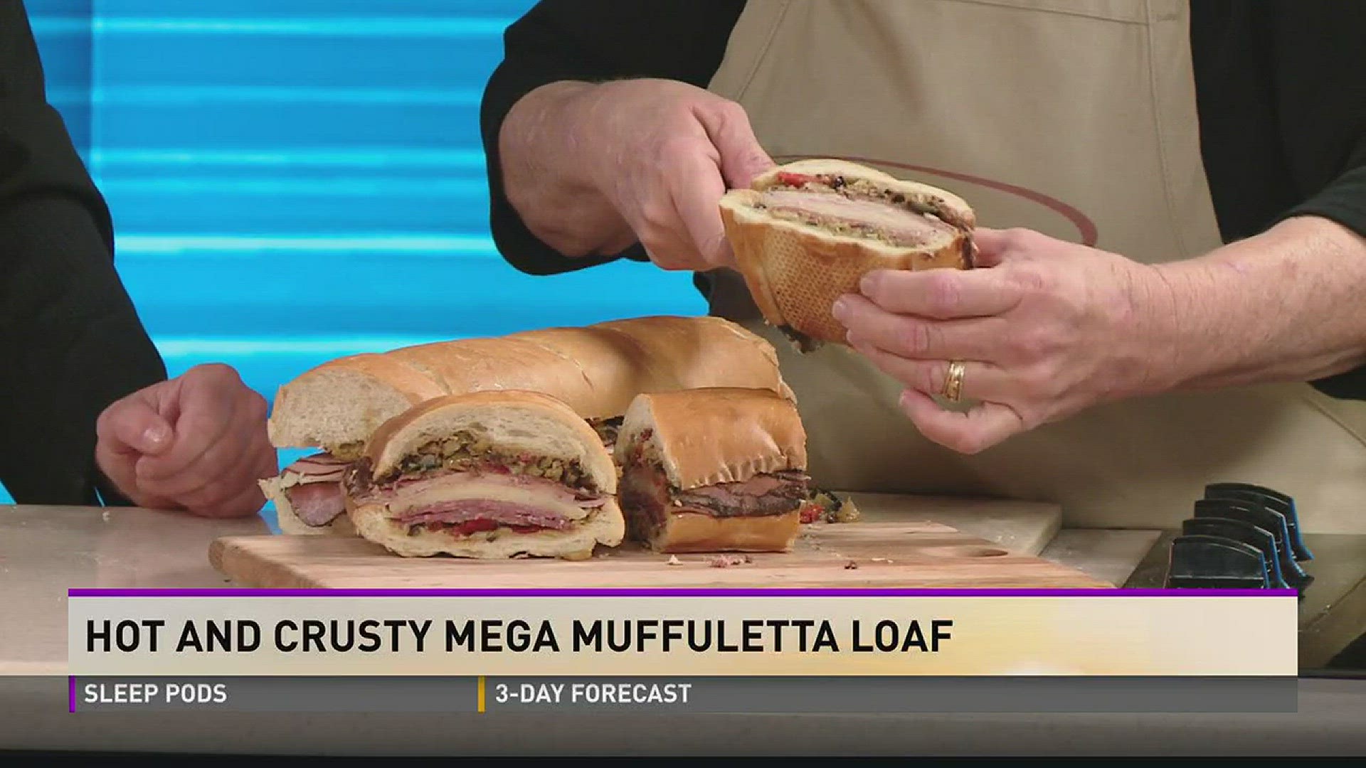Hot and Crusty Mega Muffuletta Loaf
