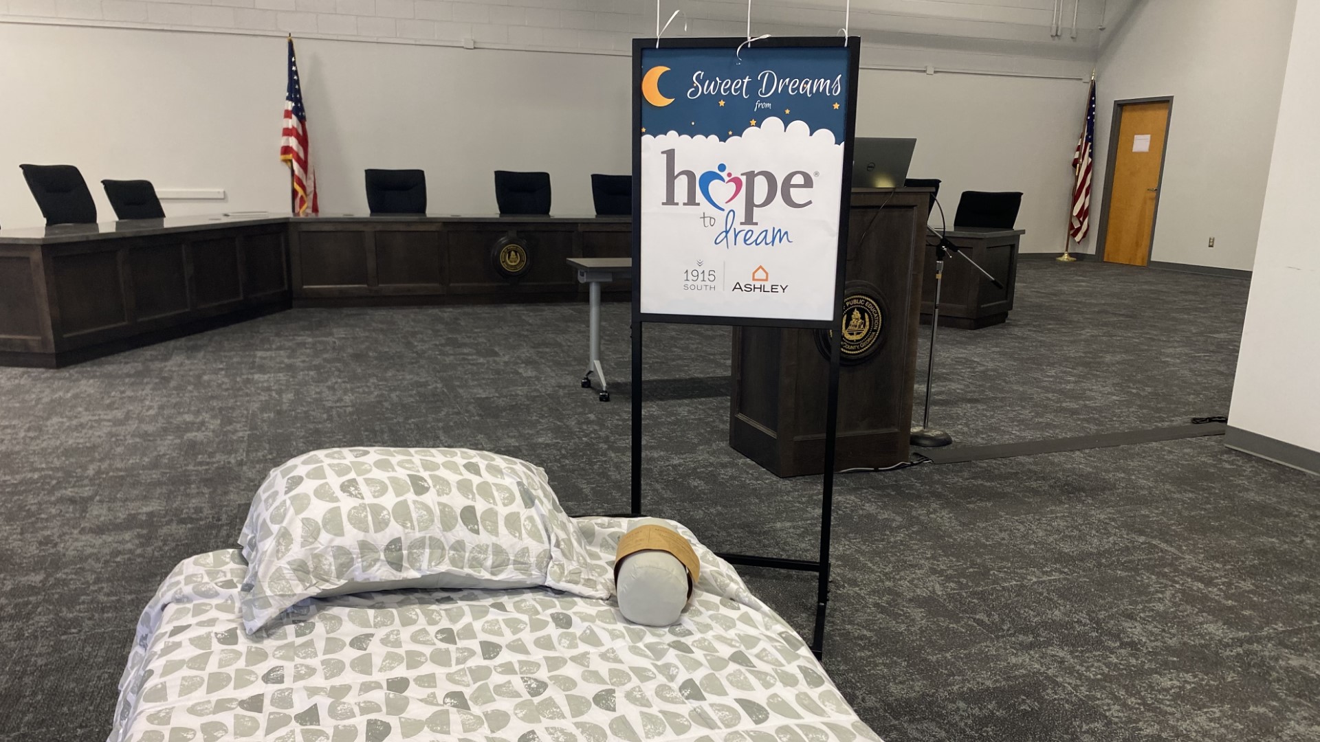 It was all part of their 'Hope to Dream' program, which has been providing children in need with twin mattresses, bed frames, and pillows since 2010.