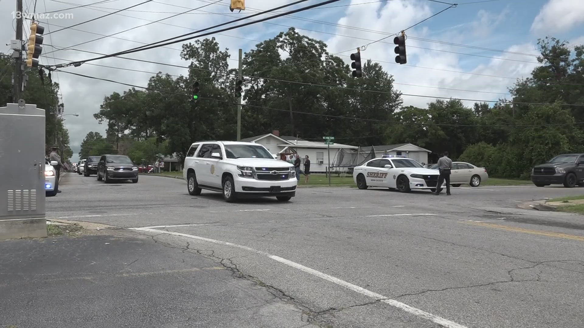 Cordele natives lined up downtown to watch Georgia first responders escort Deputy Tyee Brown to his last call.