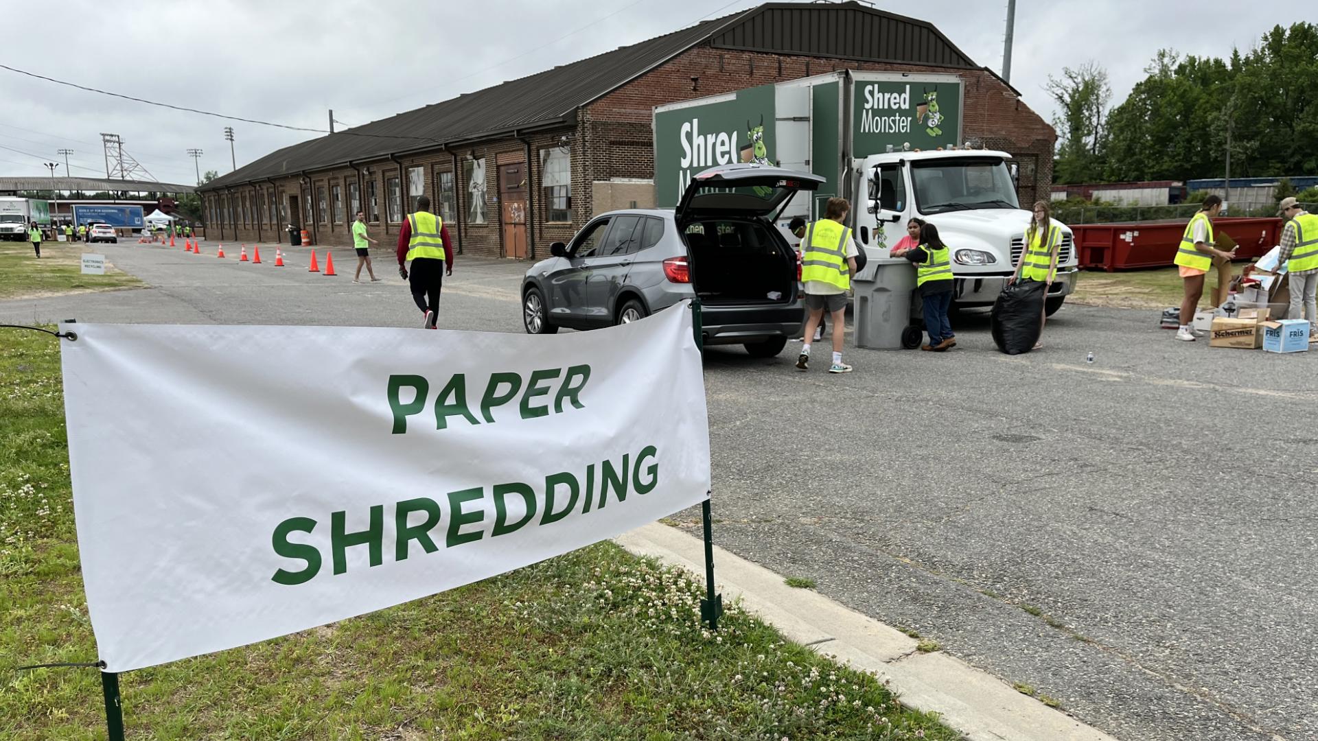 Folks could recycle old electronics, shred old documents, and leftover paint.