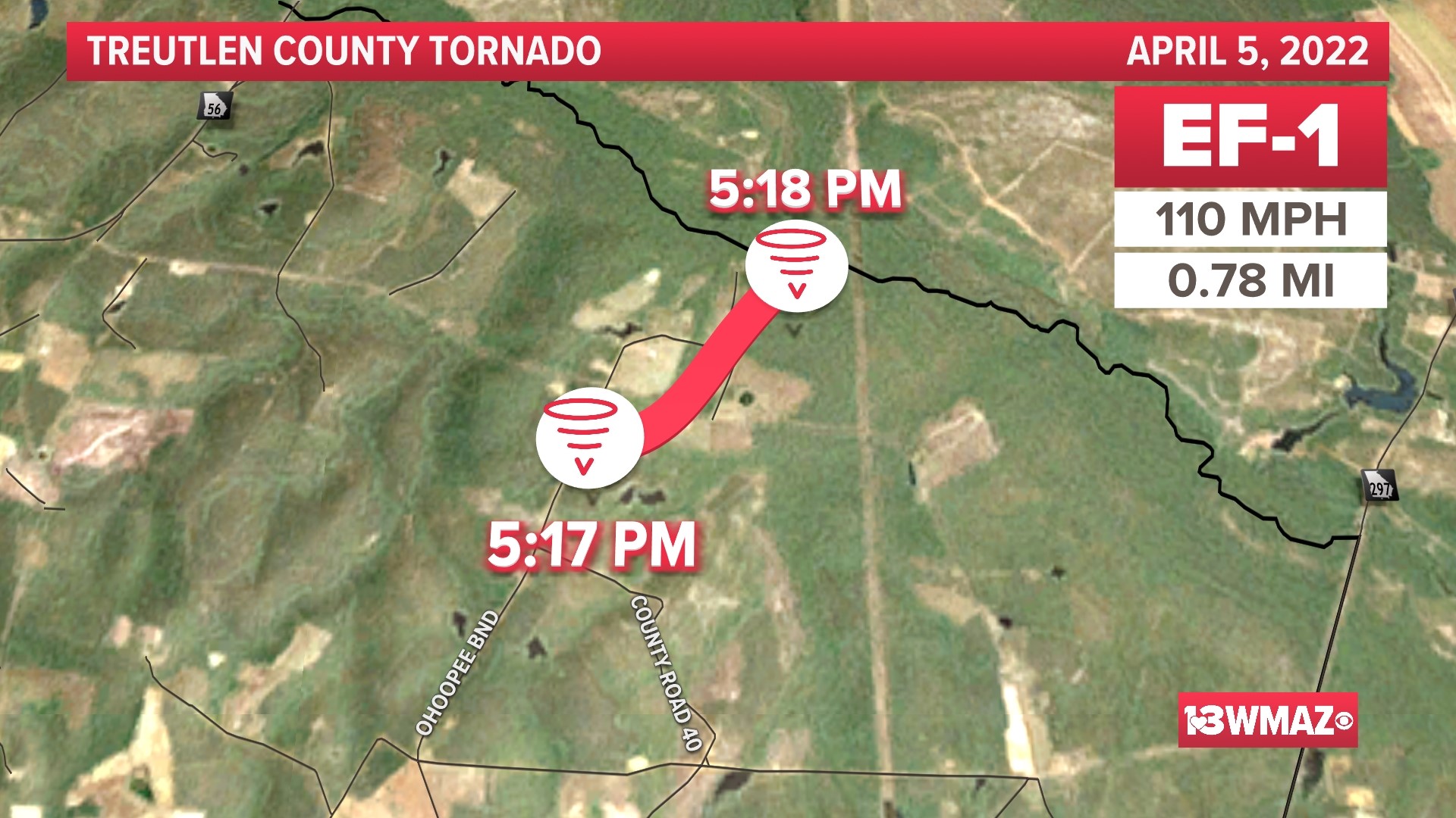 Here's a list of confirmed April 56 tornadoes in Central