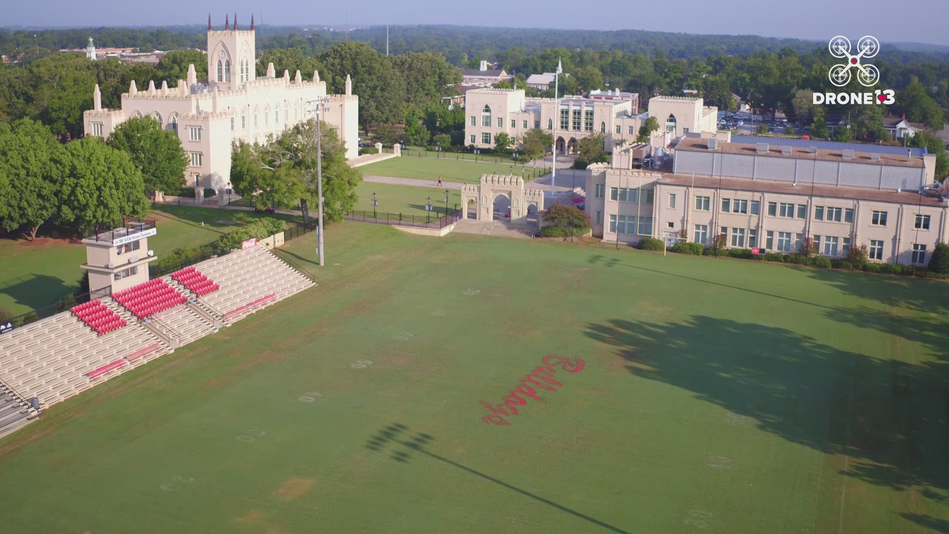 Aerial view of Georgia Military College #39 s Milledgeville campus 13wmaz com