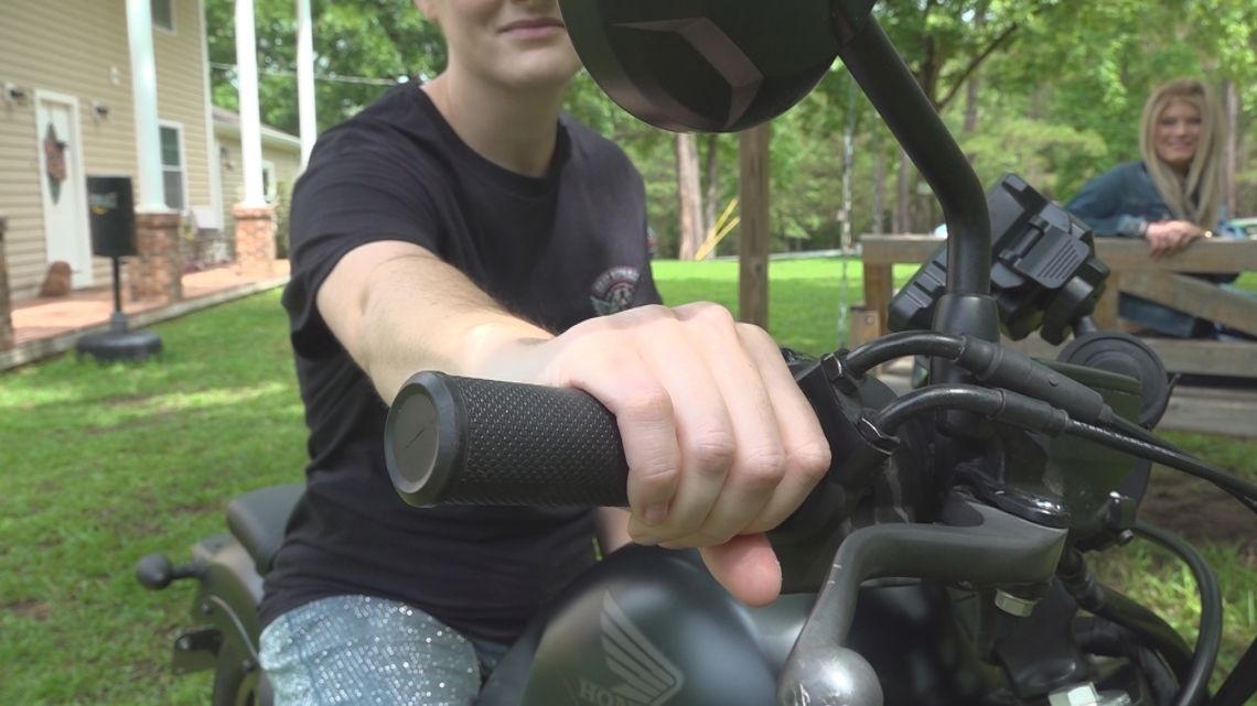 'Do it for Leslie' | Jones County woman raises $6,500 for friend battling breast cancer — powered by faith and a new motorcycle