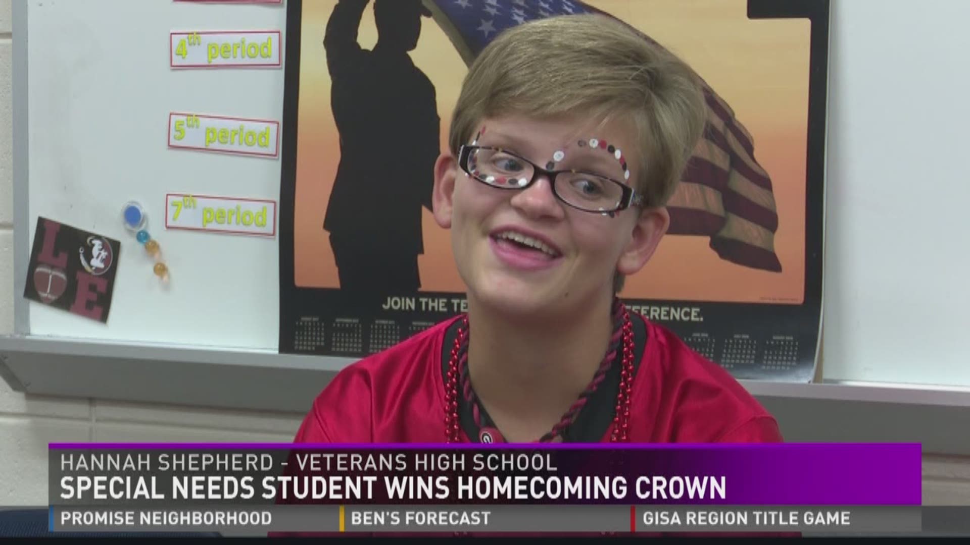 Special needs student wins homecoming crown