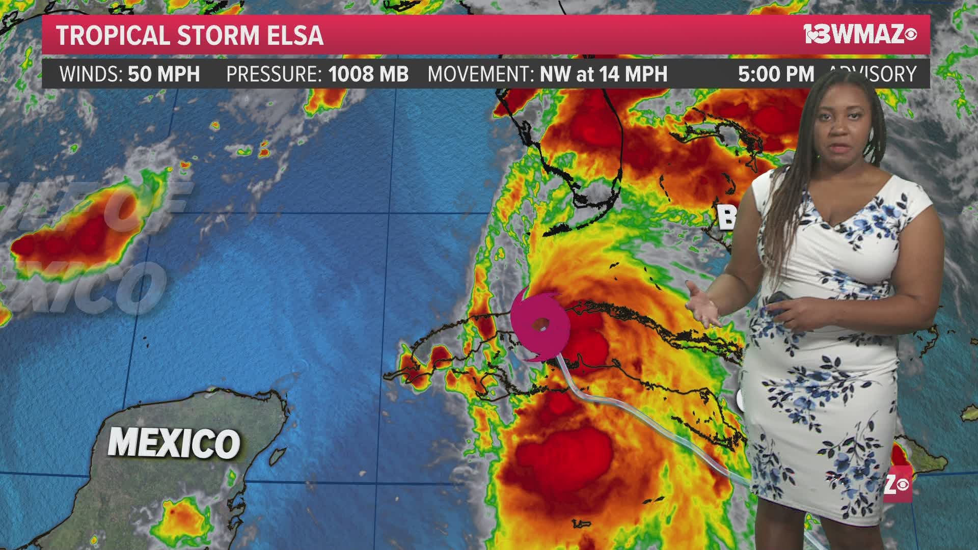 Tropical Storm Elsa is weakening over Cuba but is expected to re-strengthen in the Gulf of Mexico.
