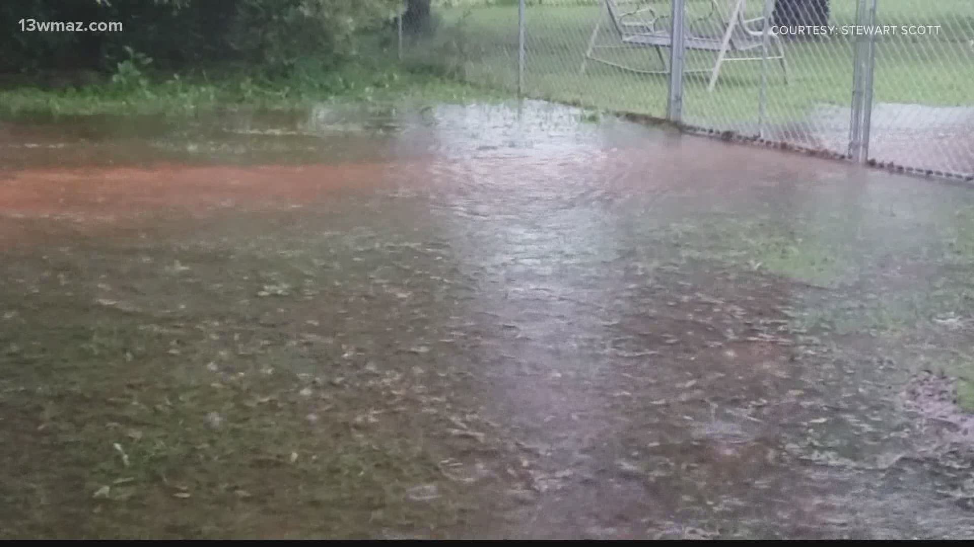 Many people across Houston County and Central Georgia woke up Thursday to see standing water in their yards and on the roads.