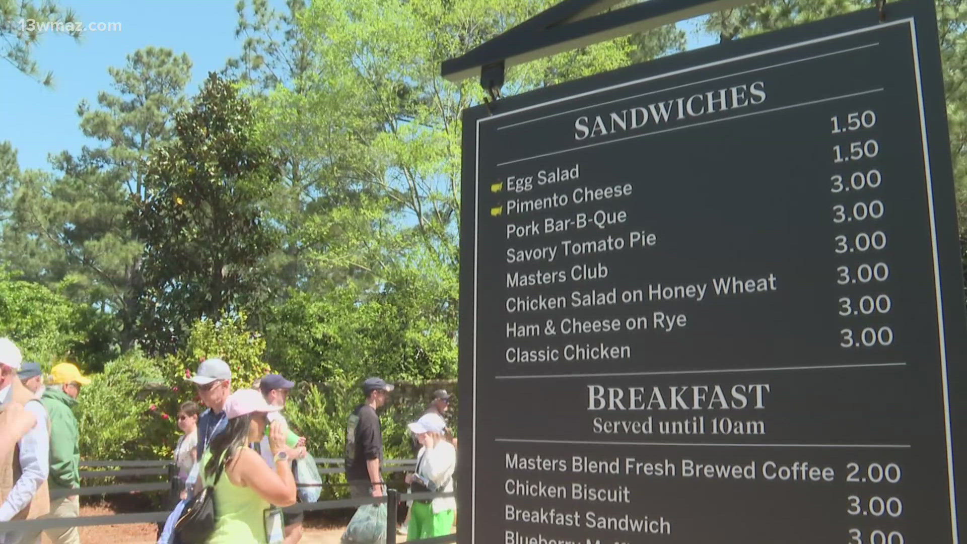 The pimento cheese sandwich is one particularly popular food item at the Masters - so much so that they made merchandise for the sandwich.