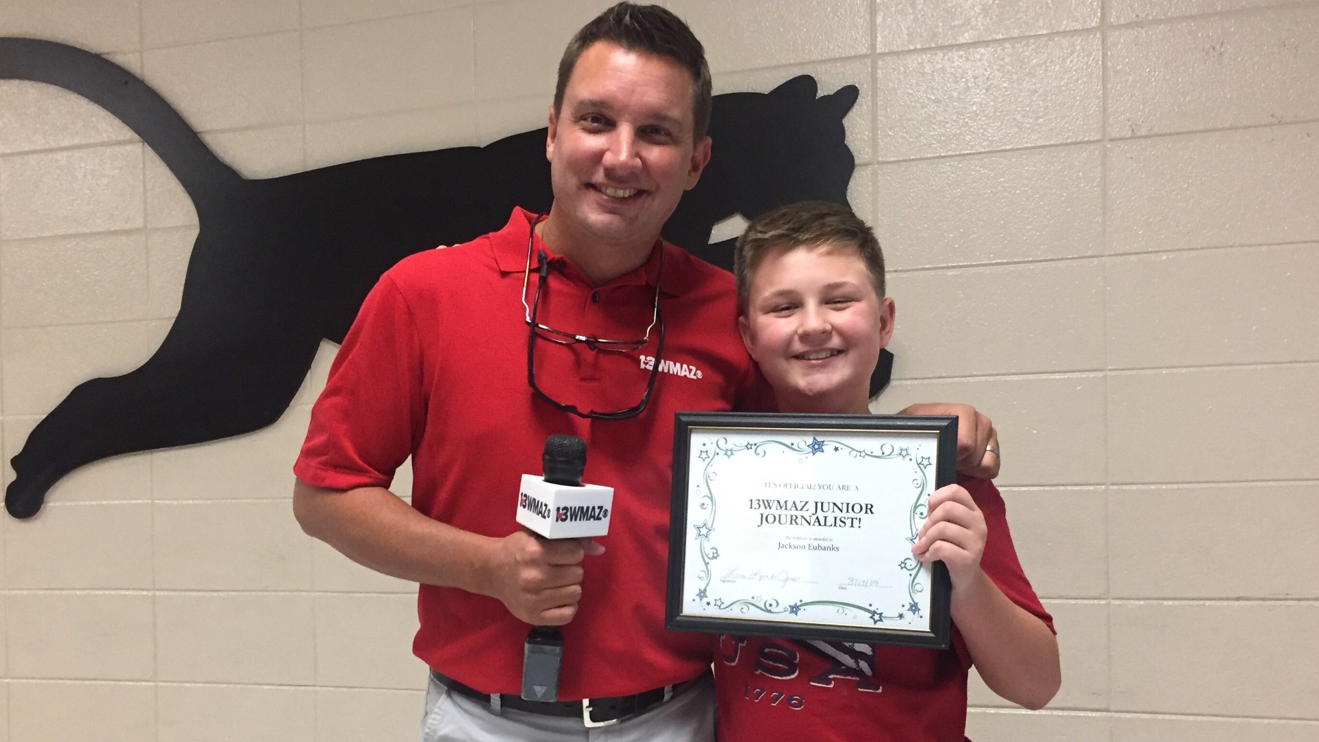 Jackson Eubanks couldn't believe it when Ben Jones surprised him with the news at Bonaire Middle